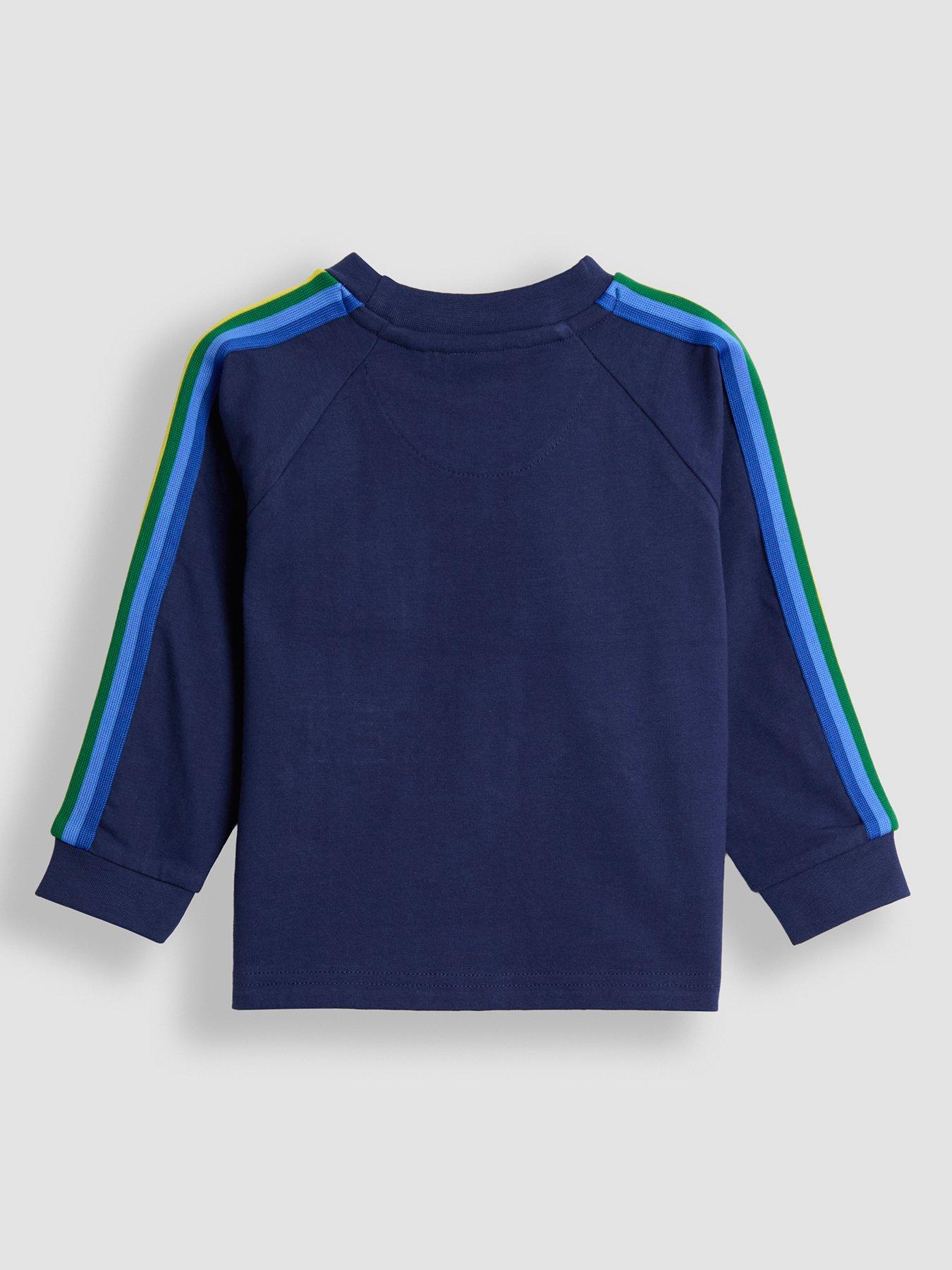 Image 2 of 3 of JoJo Maman Bebe Toddler Boys Rocket Applique Top - Navy