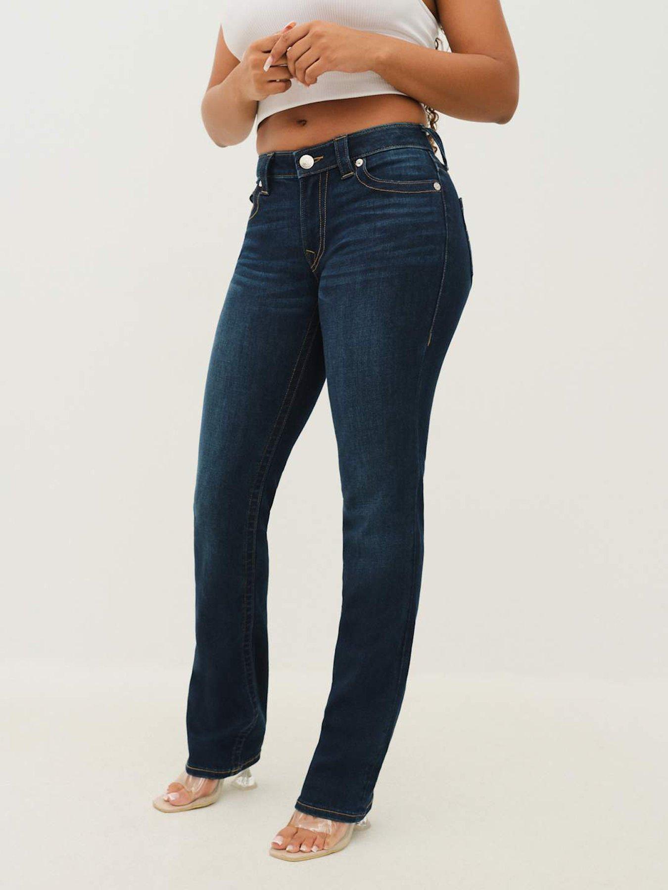 undefined Billie Mid Rise Straight Fit Jeans - Blue
