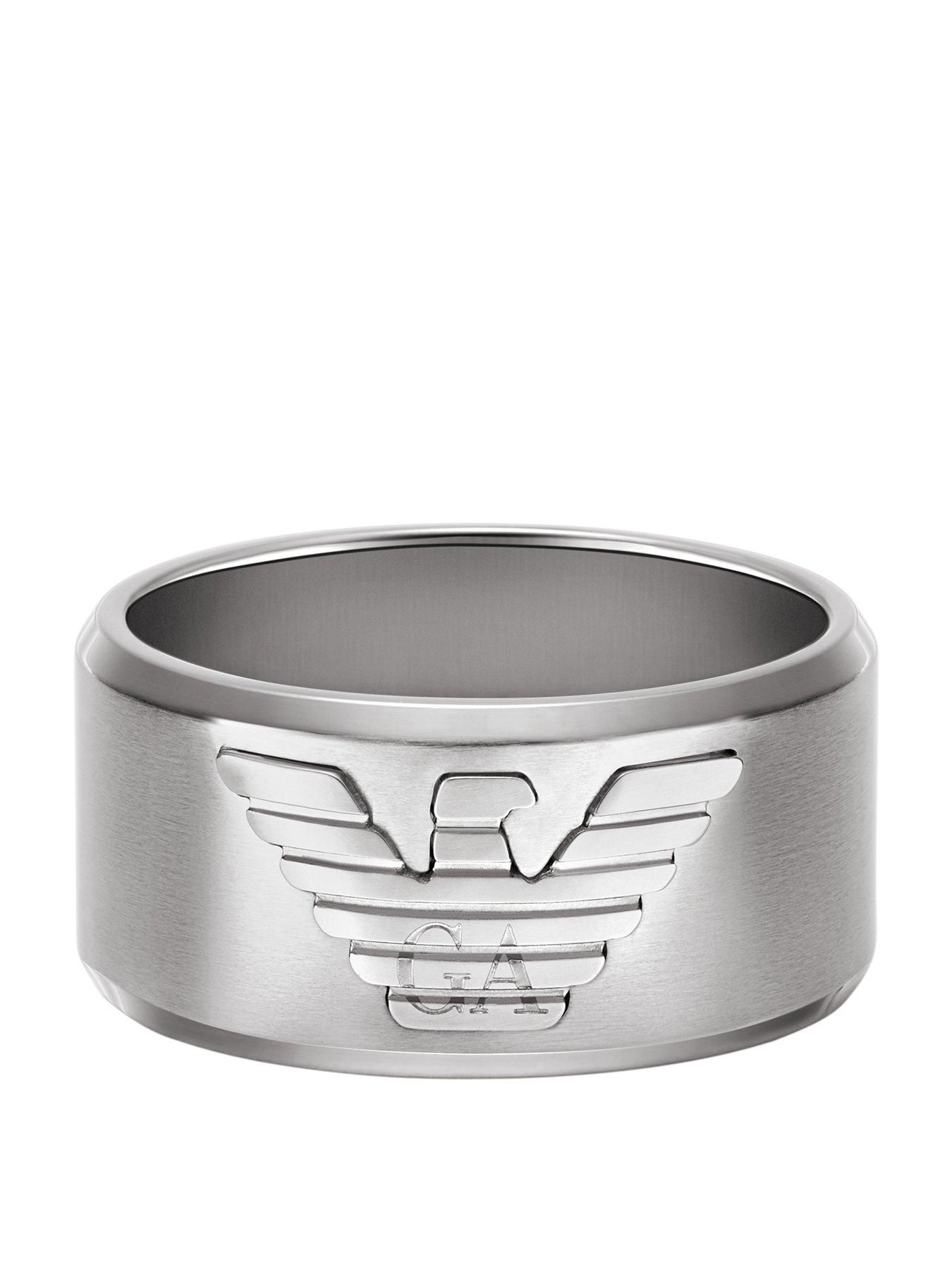 DIESEL Herren-Signet Ring Aus Edelstahl – Gebürstet Silber, Größe 9 – Modell DX14750409