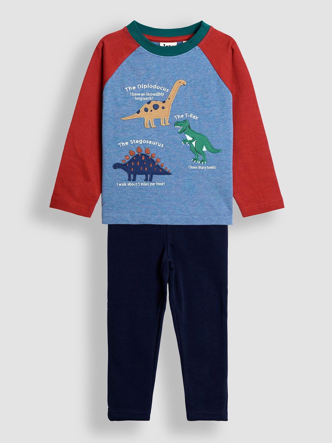 JoJo Maman Bebe Toddler Boys 2-Piece Dino Facts Top  &  Leggings Set - Blue