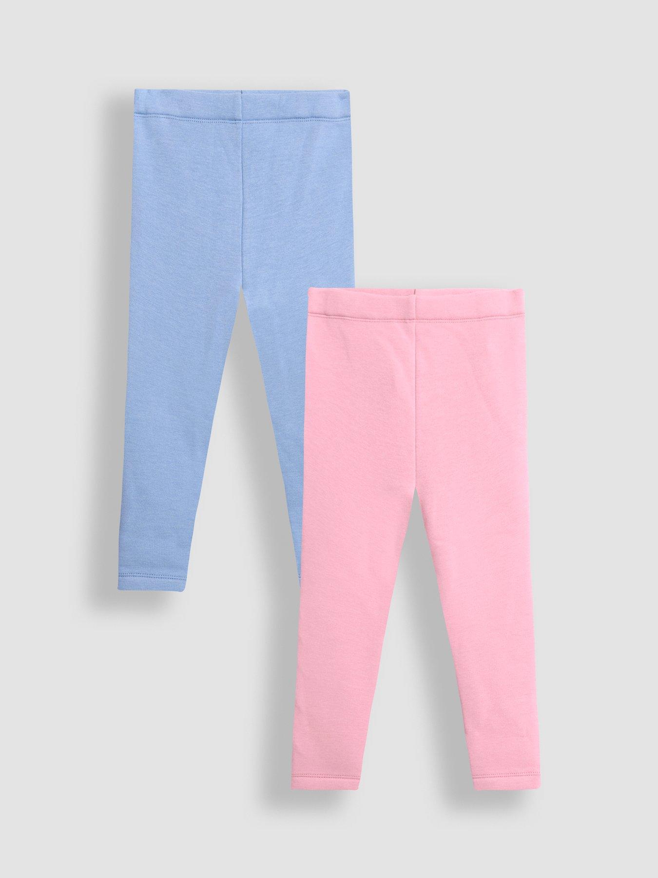 JoJo Maman Bebe Toddler Girls 2 Pack Fleece-Lined Leggings - Multi
