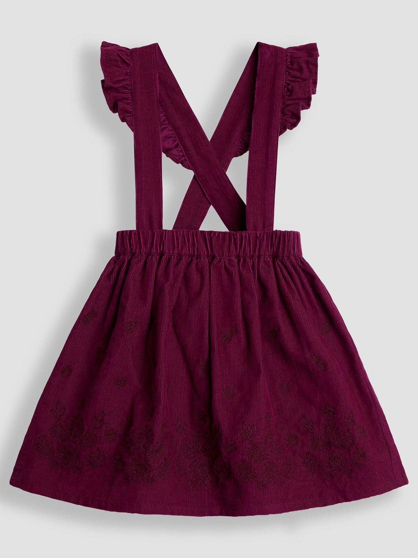 back image of jojo-maman-bebe-toddler-girls-embroidered-cord-pinafore-dress-amp-blouse-set-red