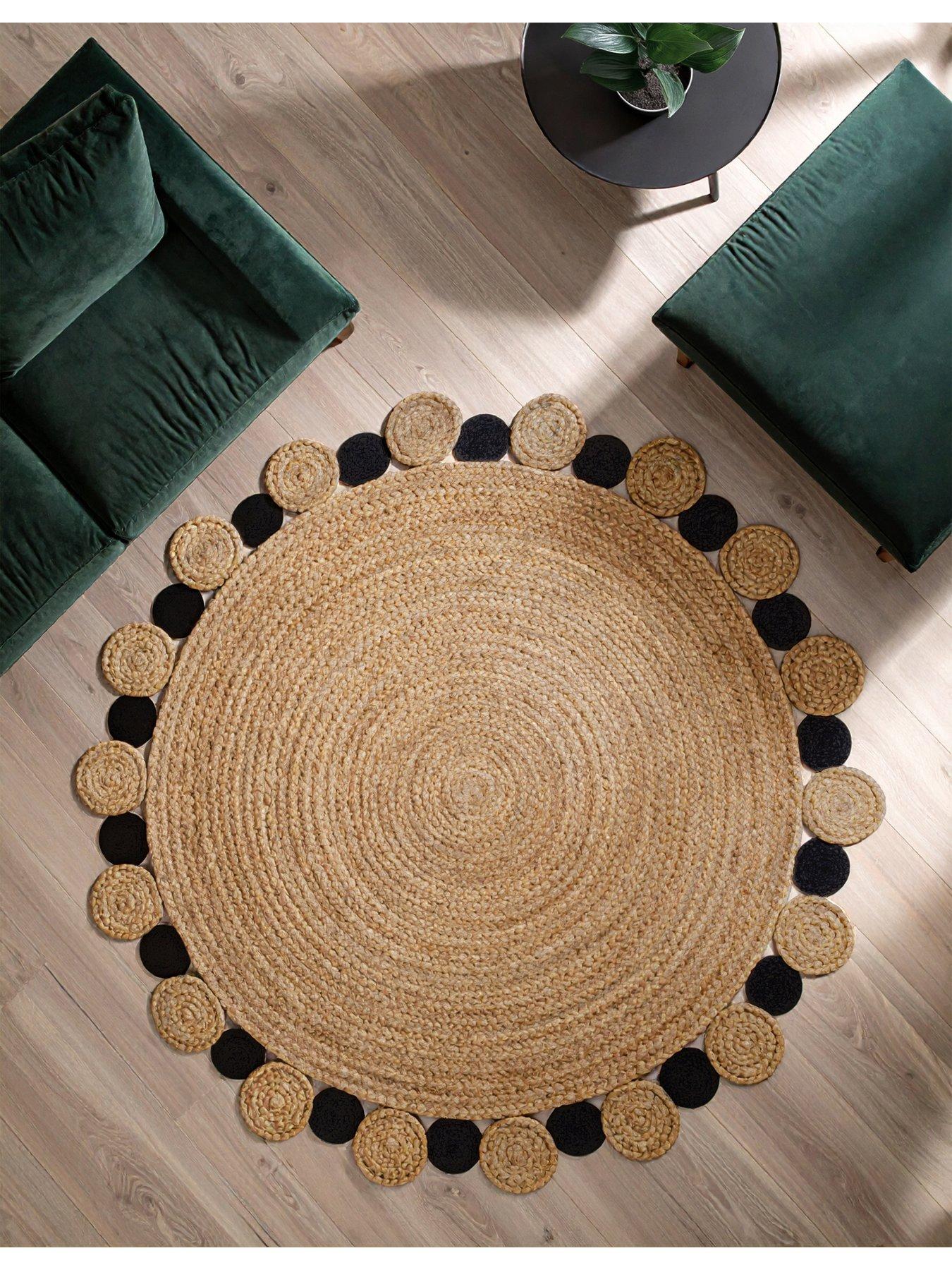 undefined Bosie Demir Large Natural And Black Jute Rug