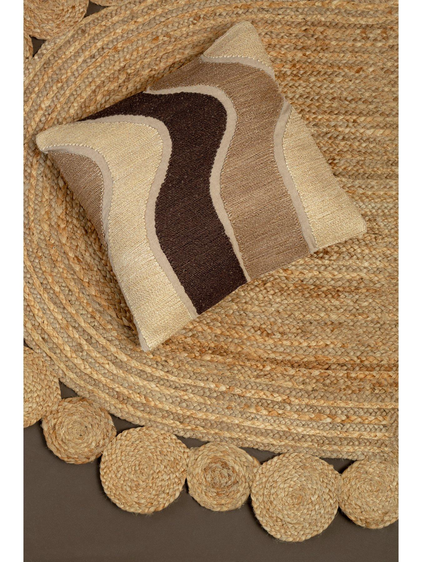  image of interiors-by-premier-bosie-demir-oval-rug-natural