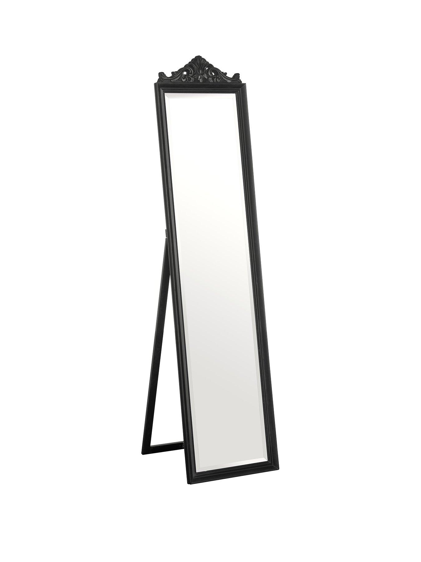 undefined Boudoir Floorstanding Mirror With Matt Black Finish