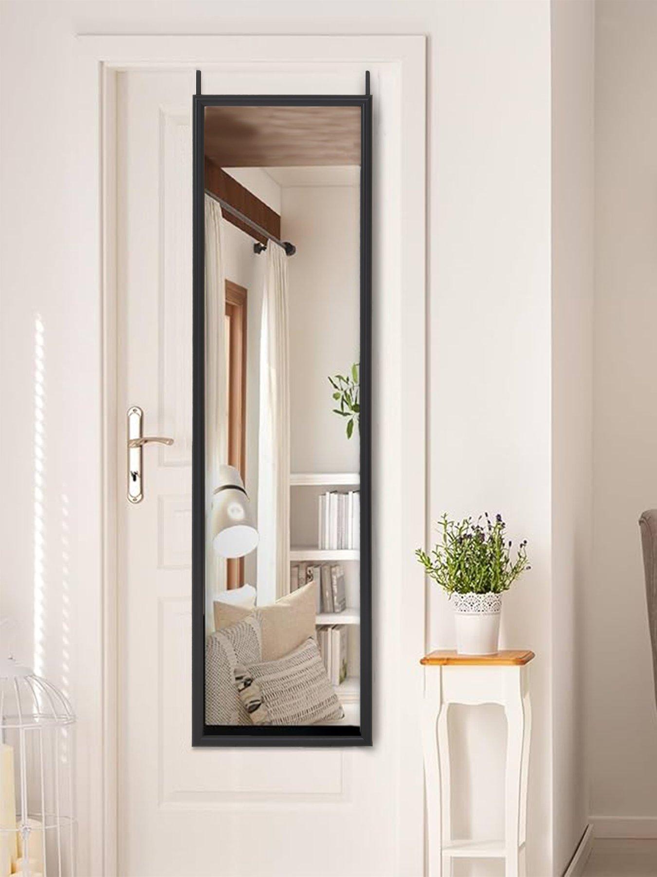 undefined Mize Black Plastic Frame Over Door Mirror