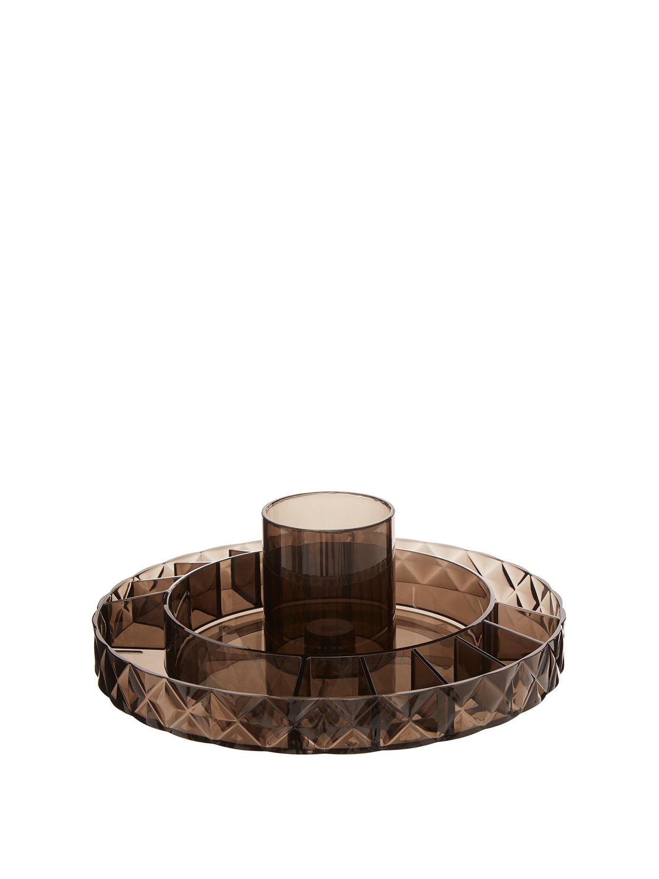 Image 2 of 7 of Interiors By Premier Beauty Revolving Round Black Cosmetic Organiser