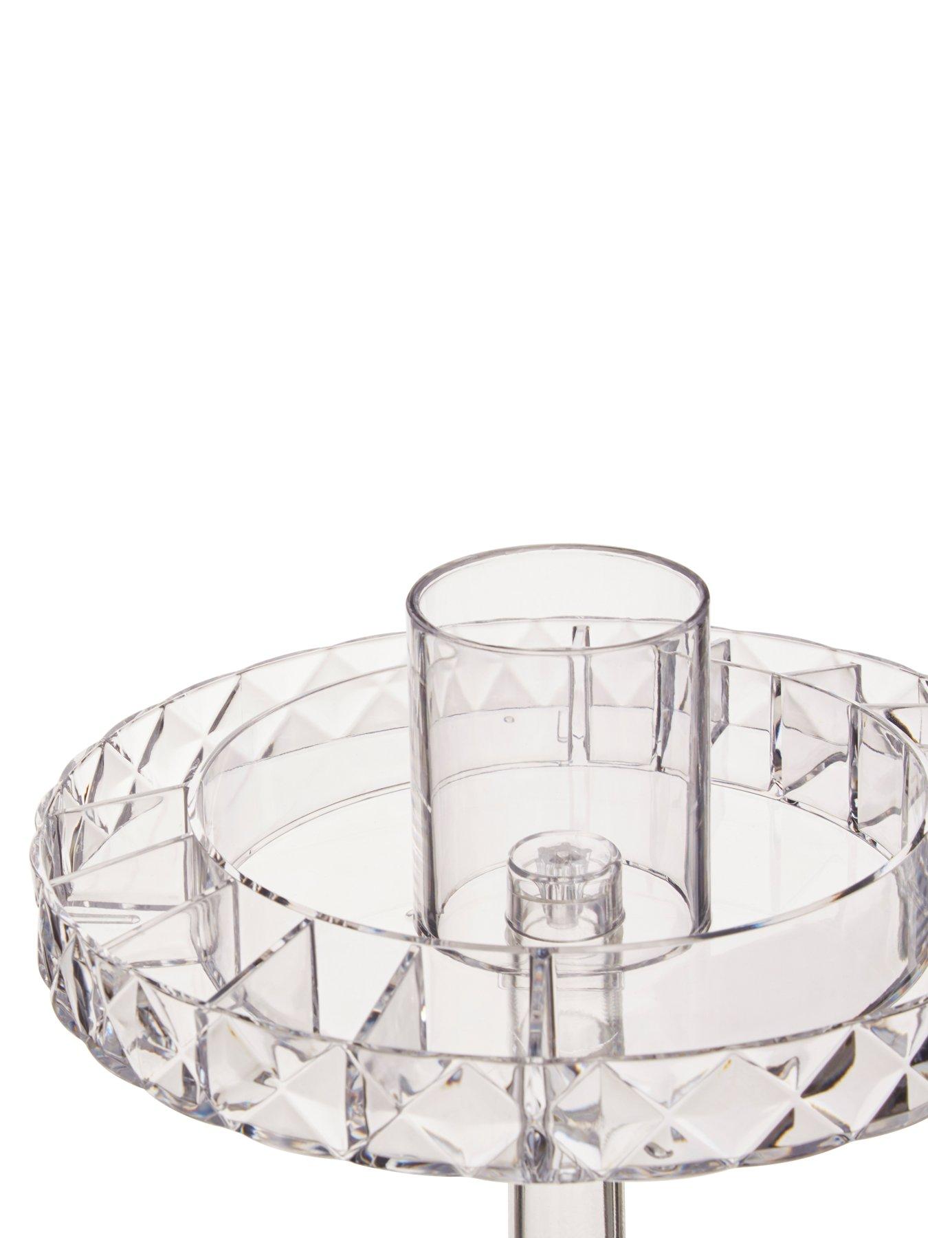 Image 5 of 7 of Interiors By Premier Beauty Two Tier Revolving Black Cosmetic Organiser