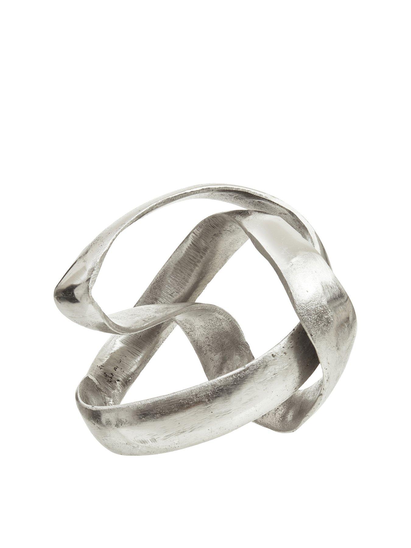 Image 1 of 5 of Interiors By Premier Prato Silver Finish Knot Sculpture