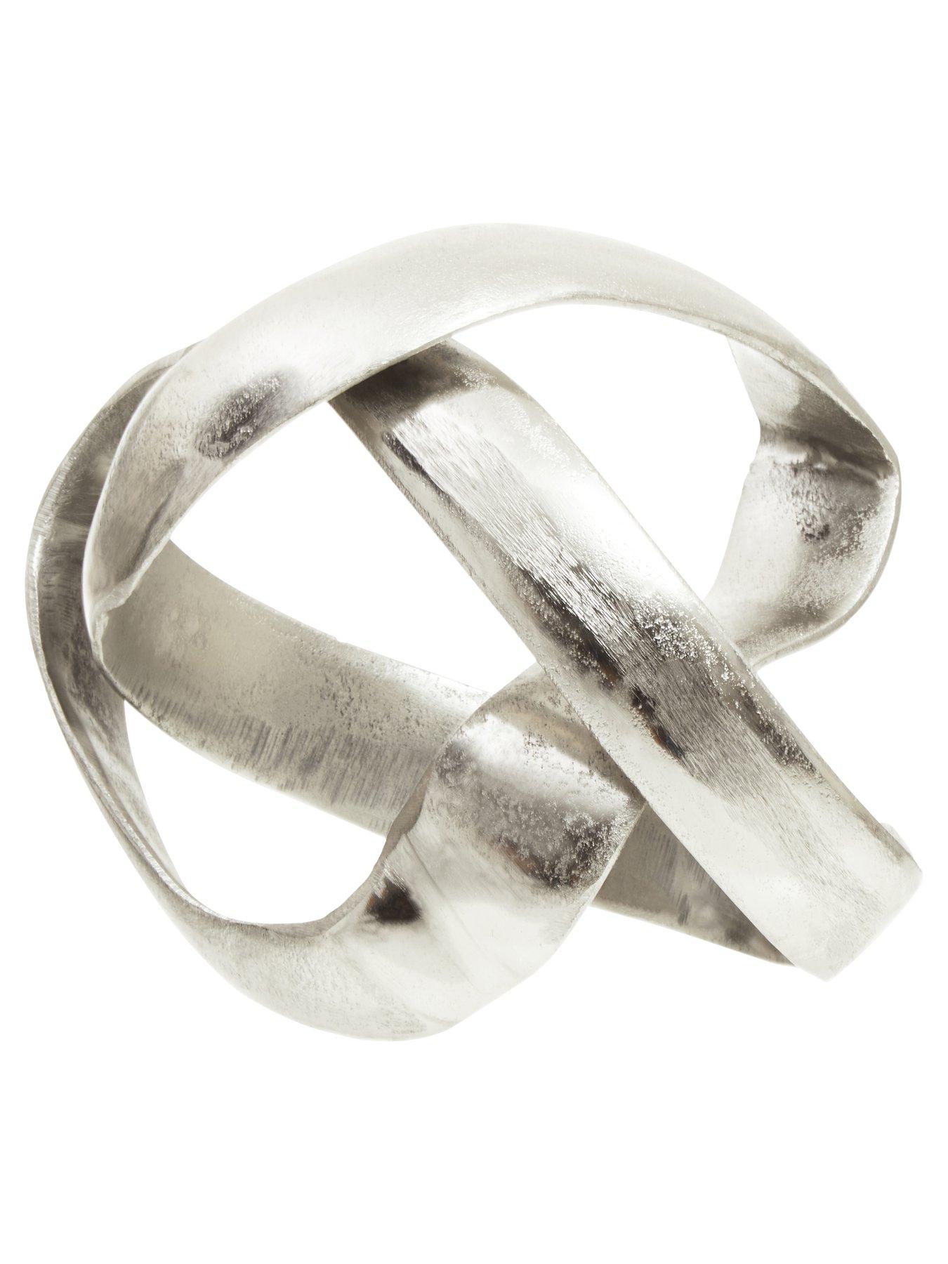 Image 2 of 5 of Interiors By Premier Prato Silver Finish Knot Sculpture