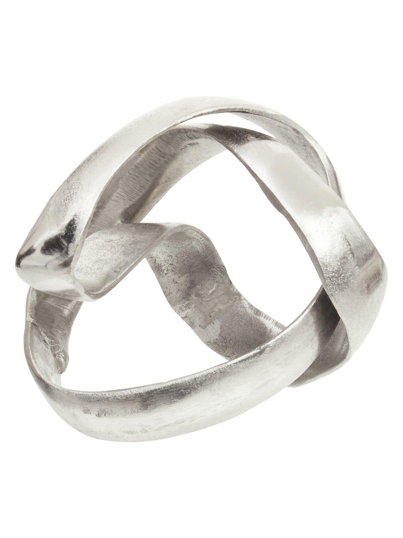 Image 3 of 5 of Interiors By Premier Prato Silver Finish Knot Sculpture