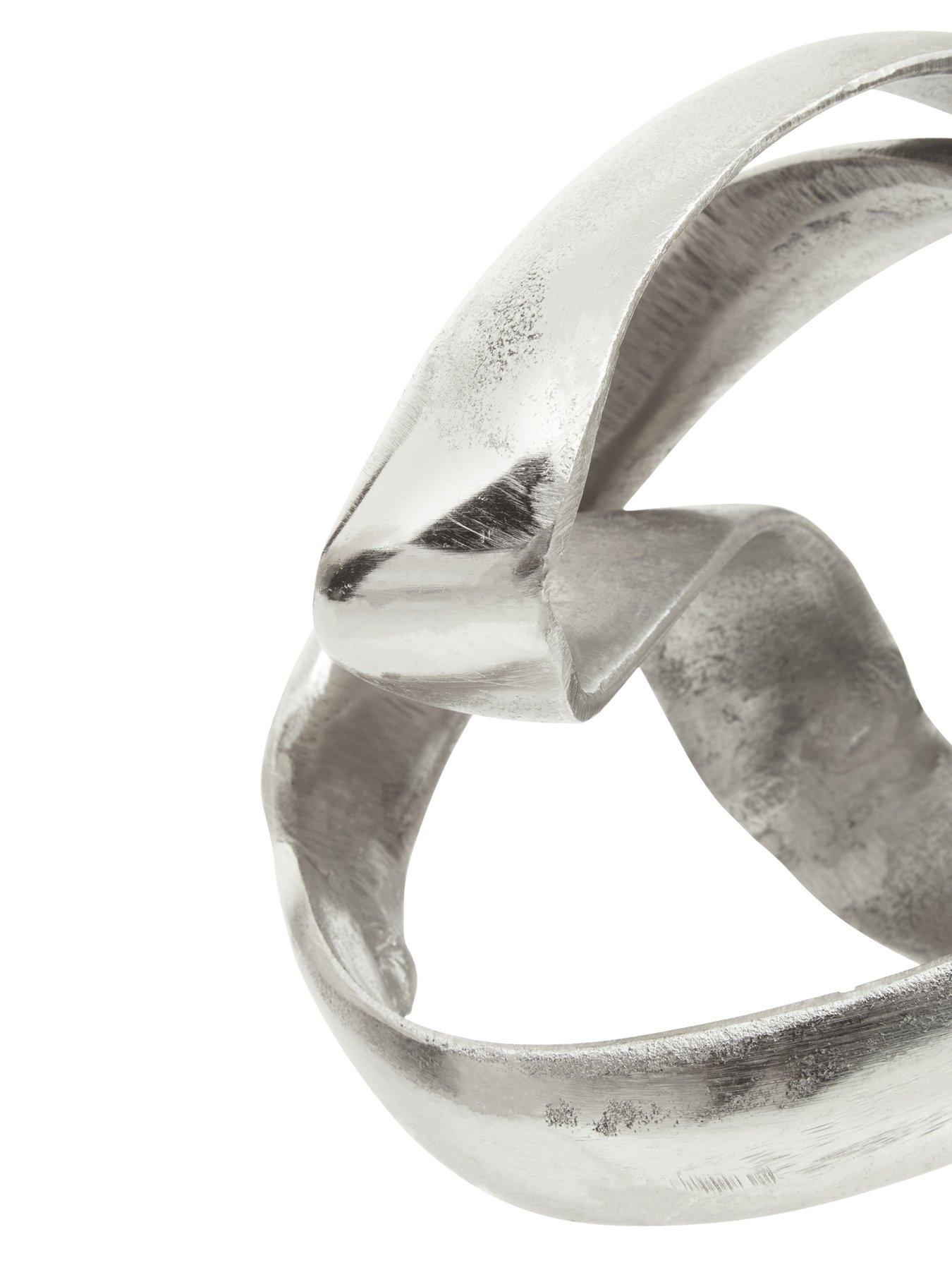 Image 4 of 5 of Interiors By Premier Prato Silver Finish Knot Sculpture