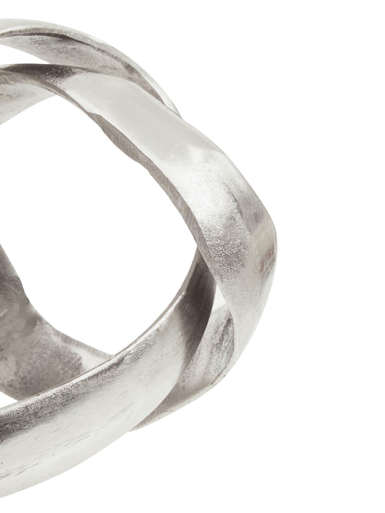 Image 5 of 5 of Interiors By Premier Prato Silver Finish Knot Sculpture