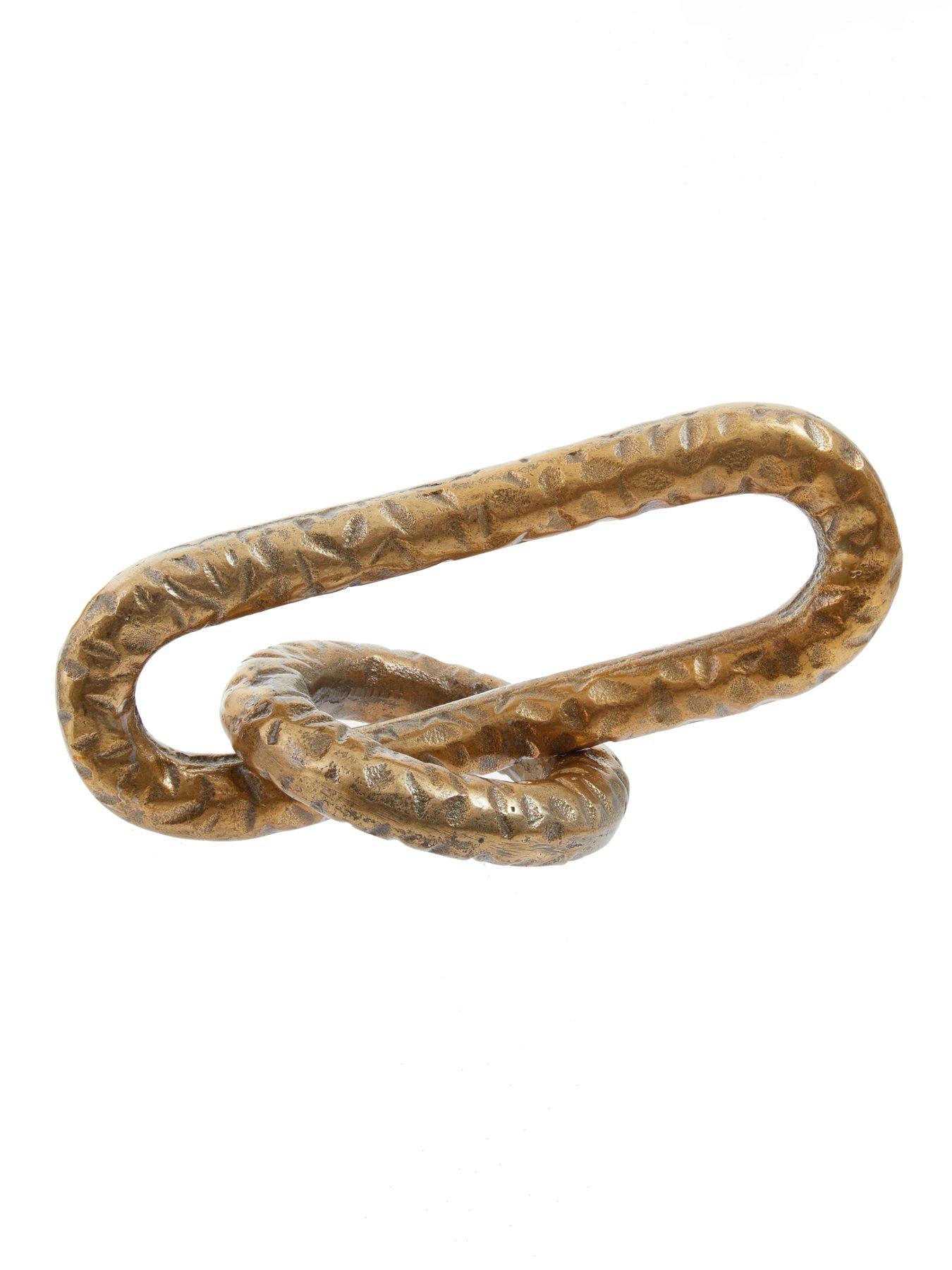 Image 1 of 2 of Interiors By Premier Prato Hammered Gold Chain Sculpture