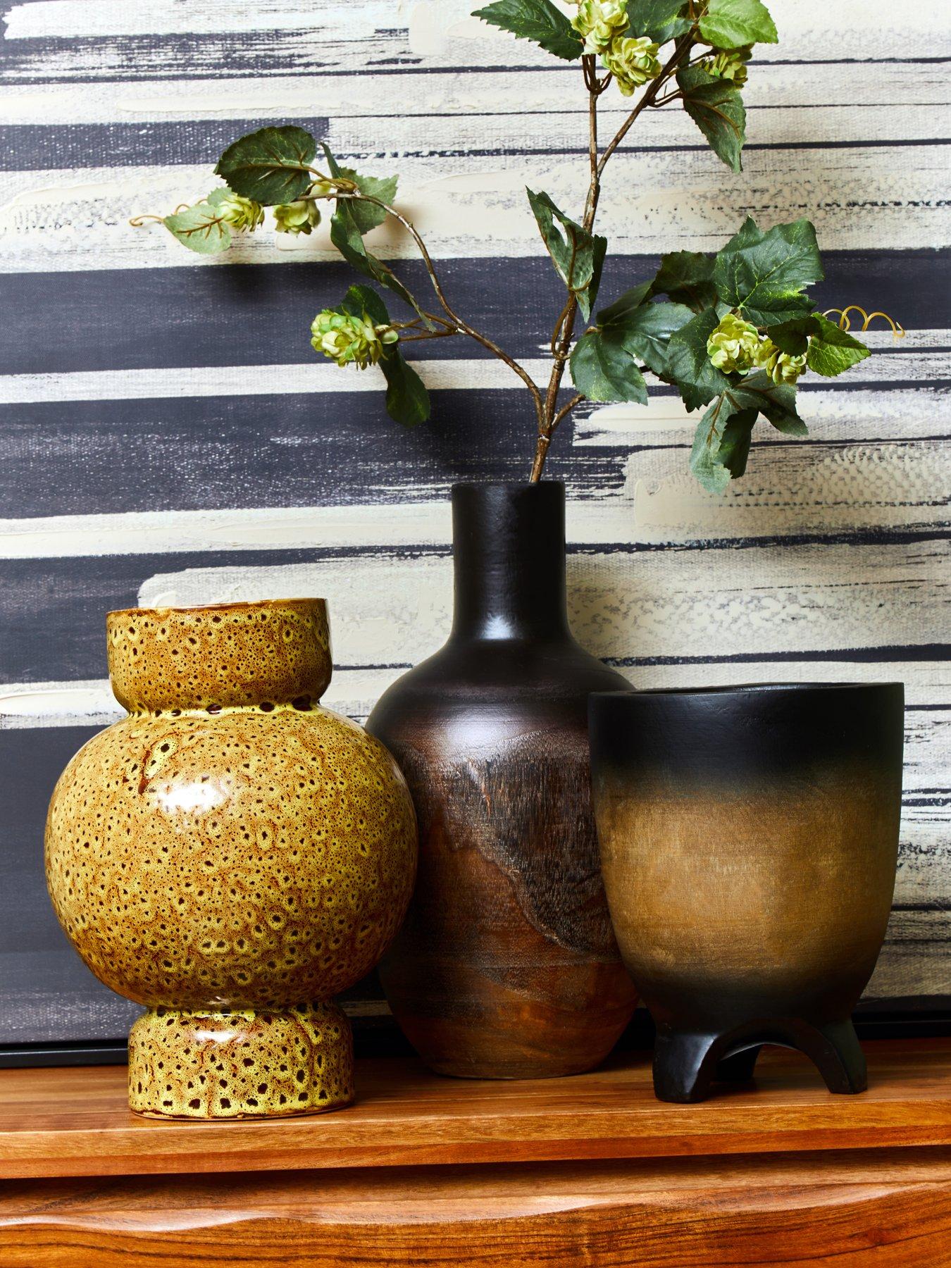 undefined Arlo Large Wooden Ombre Vase
