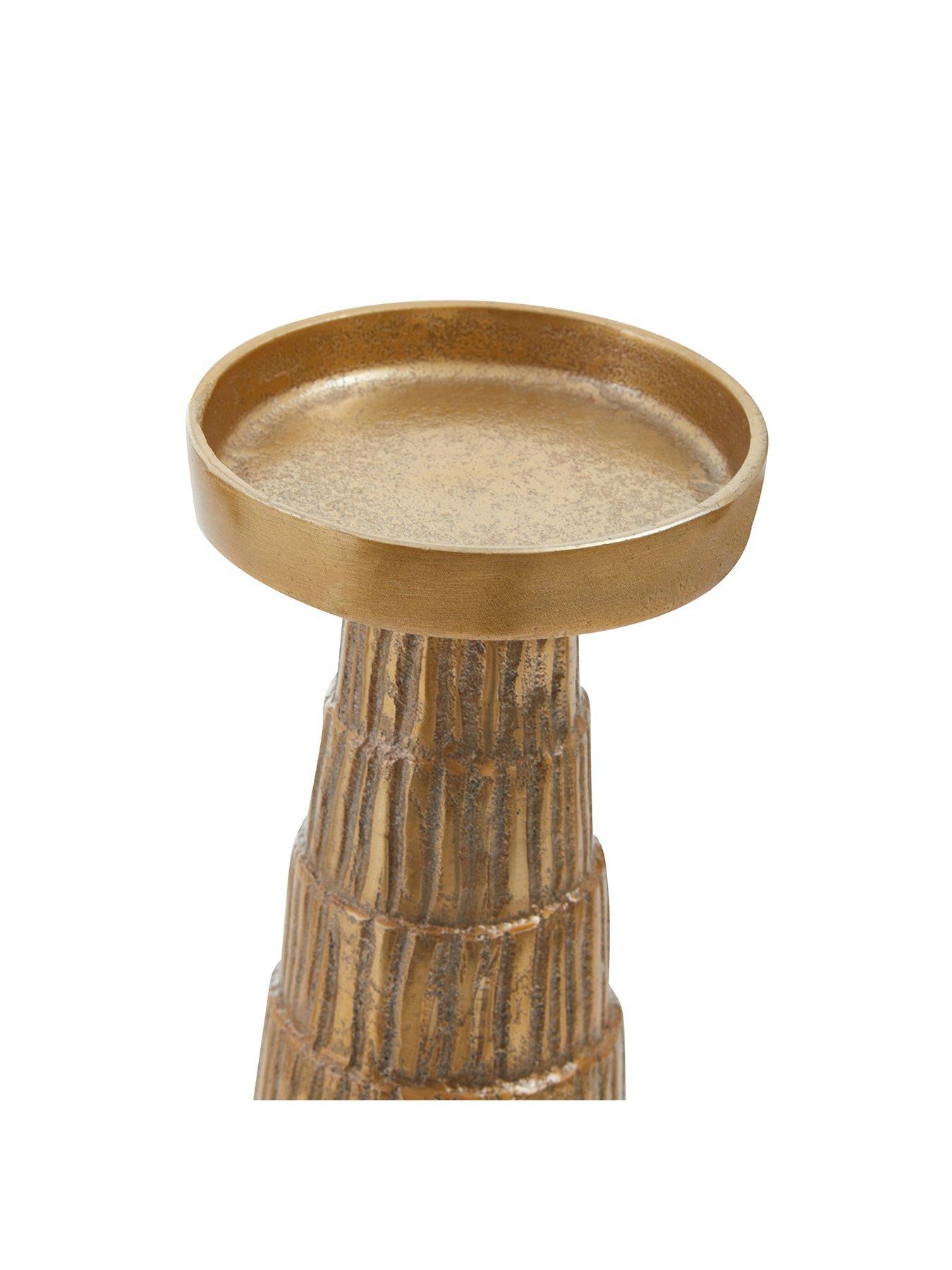undefined Deomali Large Gold Finish Candle Holder