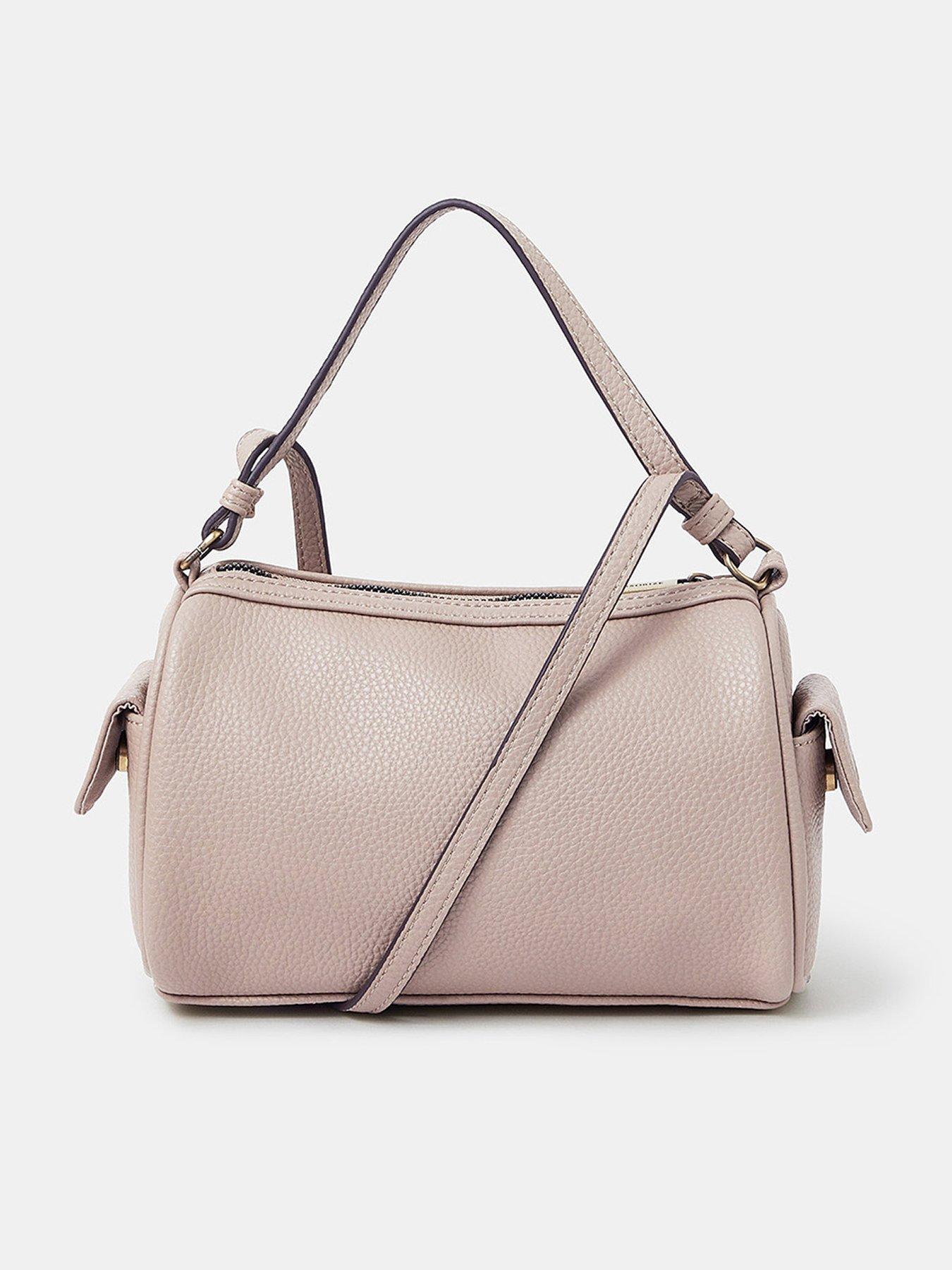Image 1 of 5 of Accessorize Faux Leather Crossbody Bag - Brown