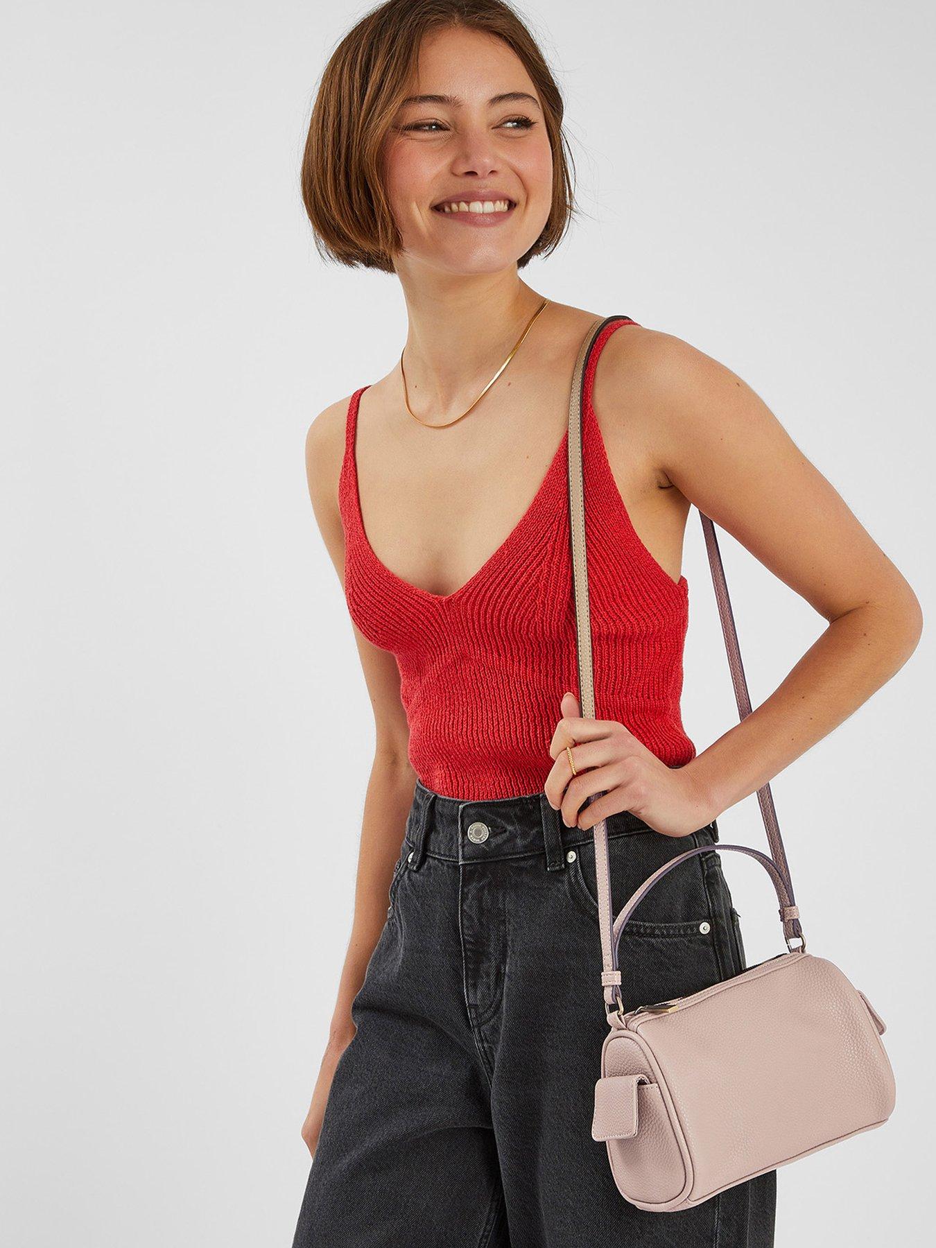Image 2 of 5 of Accessorize Faux Leather Crossbody Bag - Brown