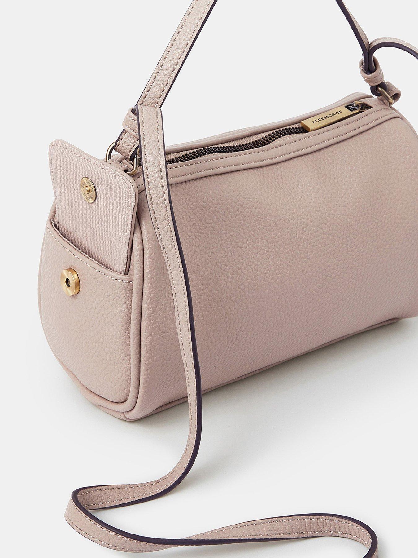 Image 4 of 5 of Accessorize Faux Leather Crossbody Bag - Brown