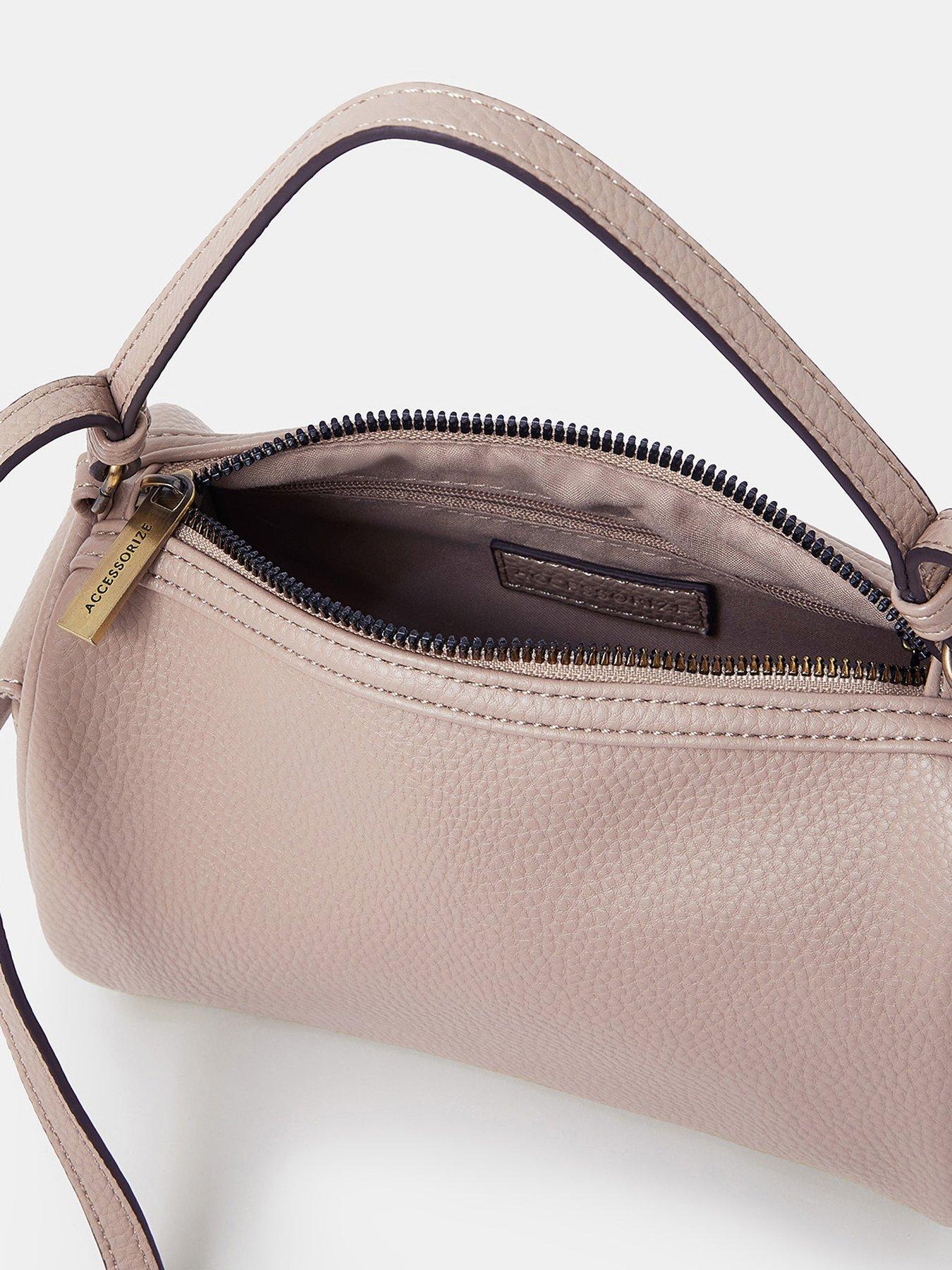 Image 5 of 5 of Accessorize Faux Leather Crossbody Bag - Brown