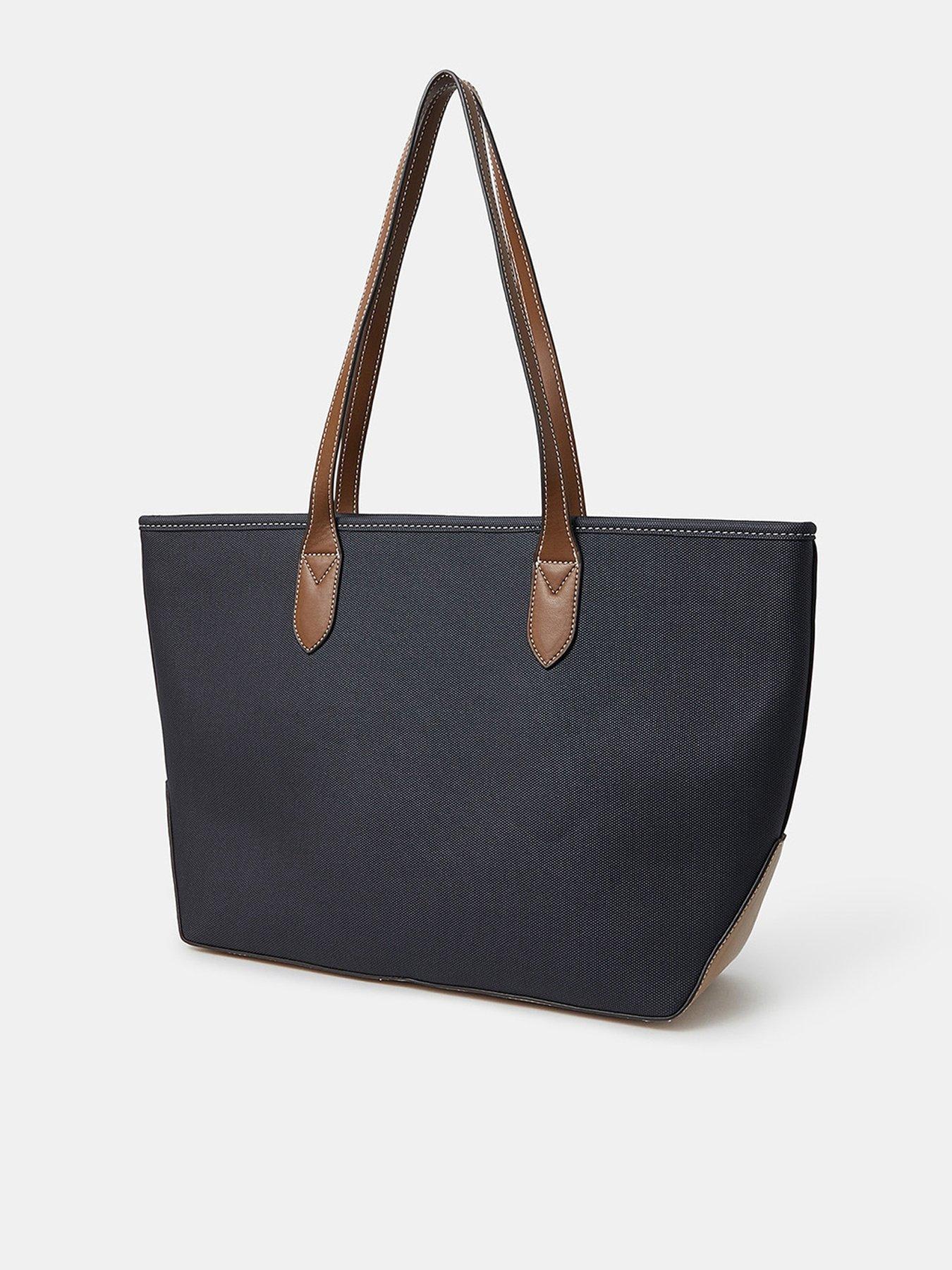 Image 3 of 5 of Accessorize Two Tone Zip Tote Bag - Blue