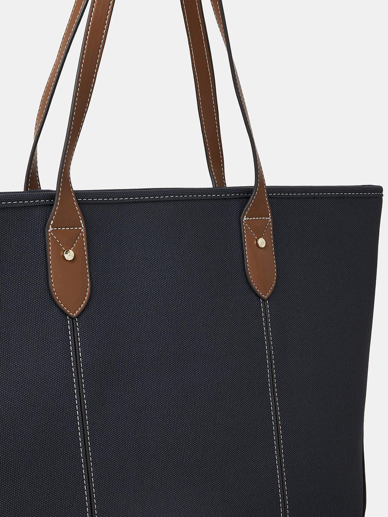 Image 4 of 5 of Accessorize Two Tone Zip Tote Bag - Blue