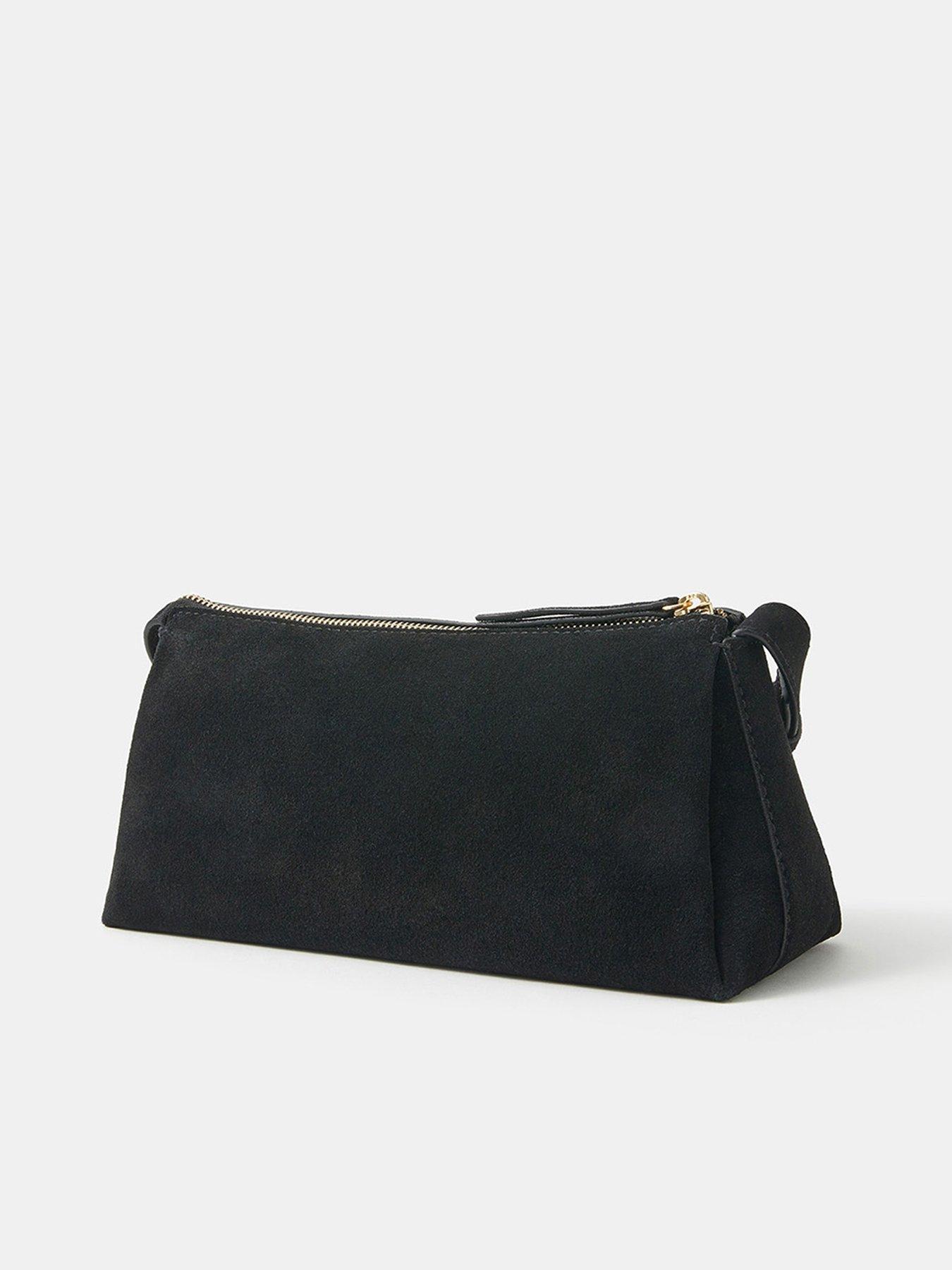 Image 3 of 5 of Accessorize Suede Crossbody Bag - Black