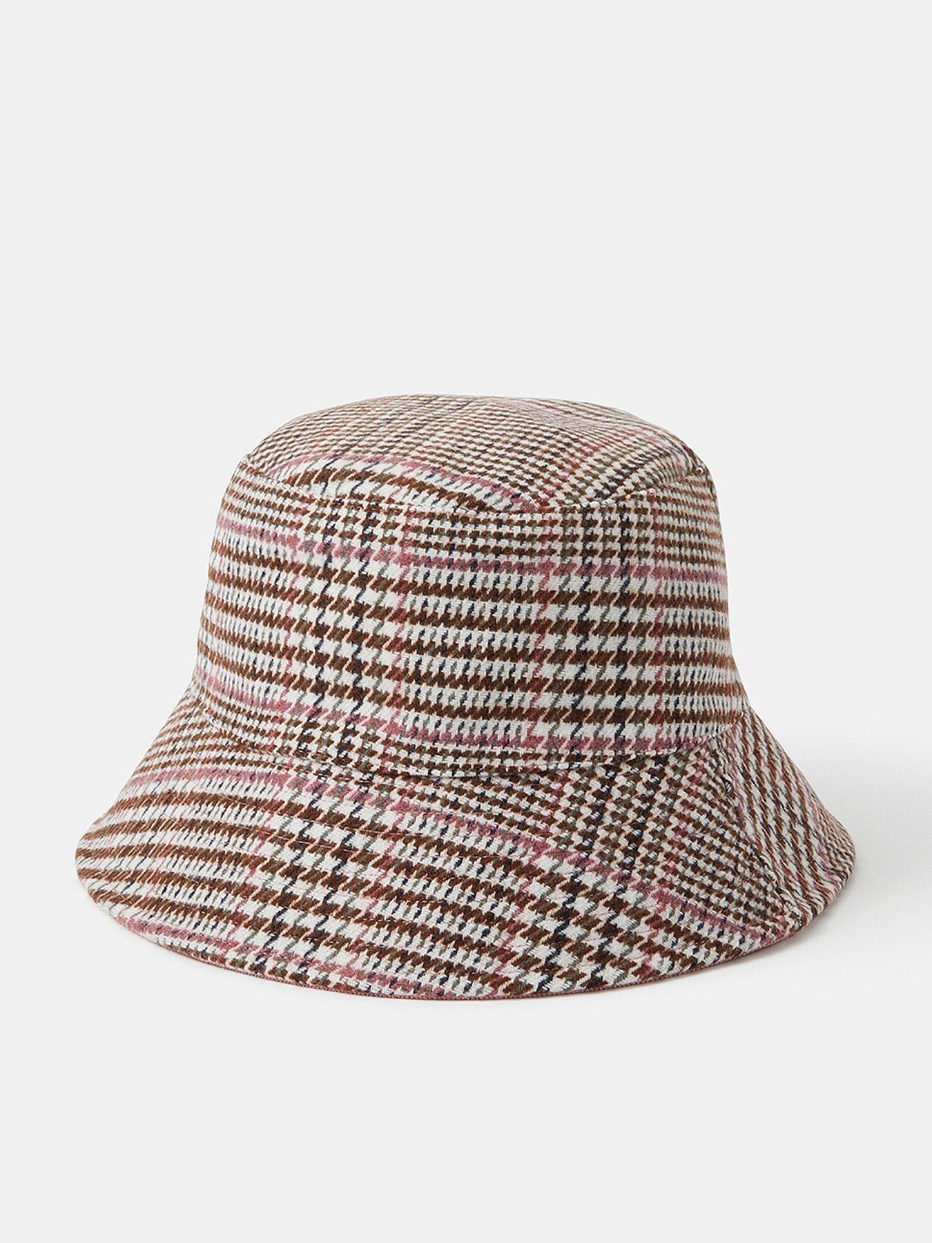 undefined Check Print Bucket Hat - Multi