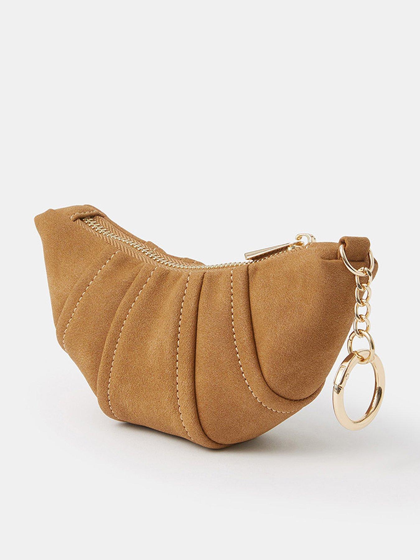 Image 3 of 4 of Accessorize Croissant Coin Purse - Brown