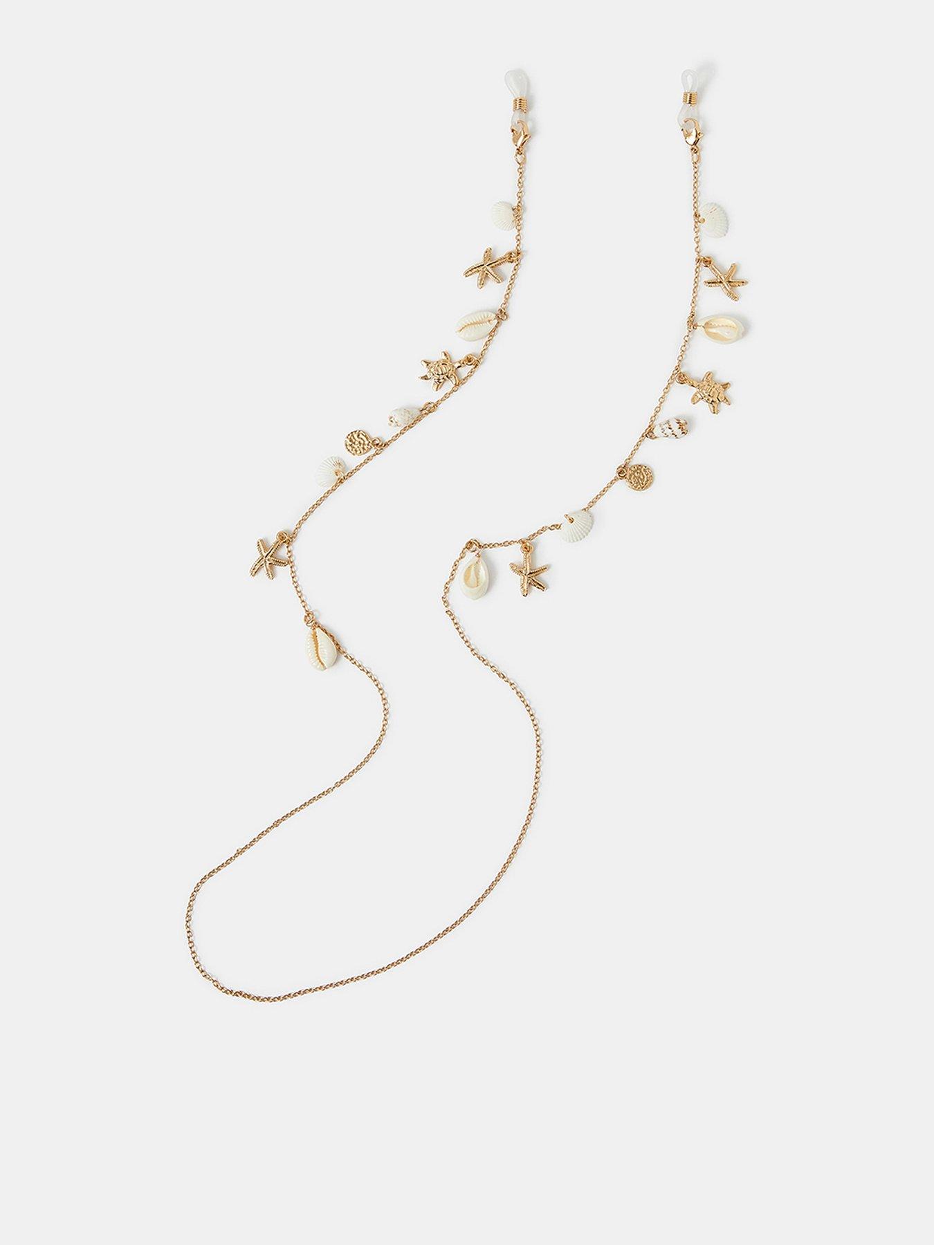  image of accessorize-beach-charm-sunglasses-chain-gold