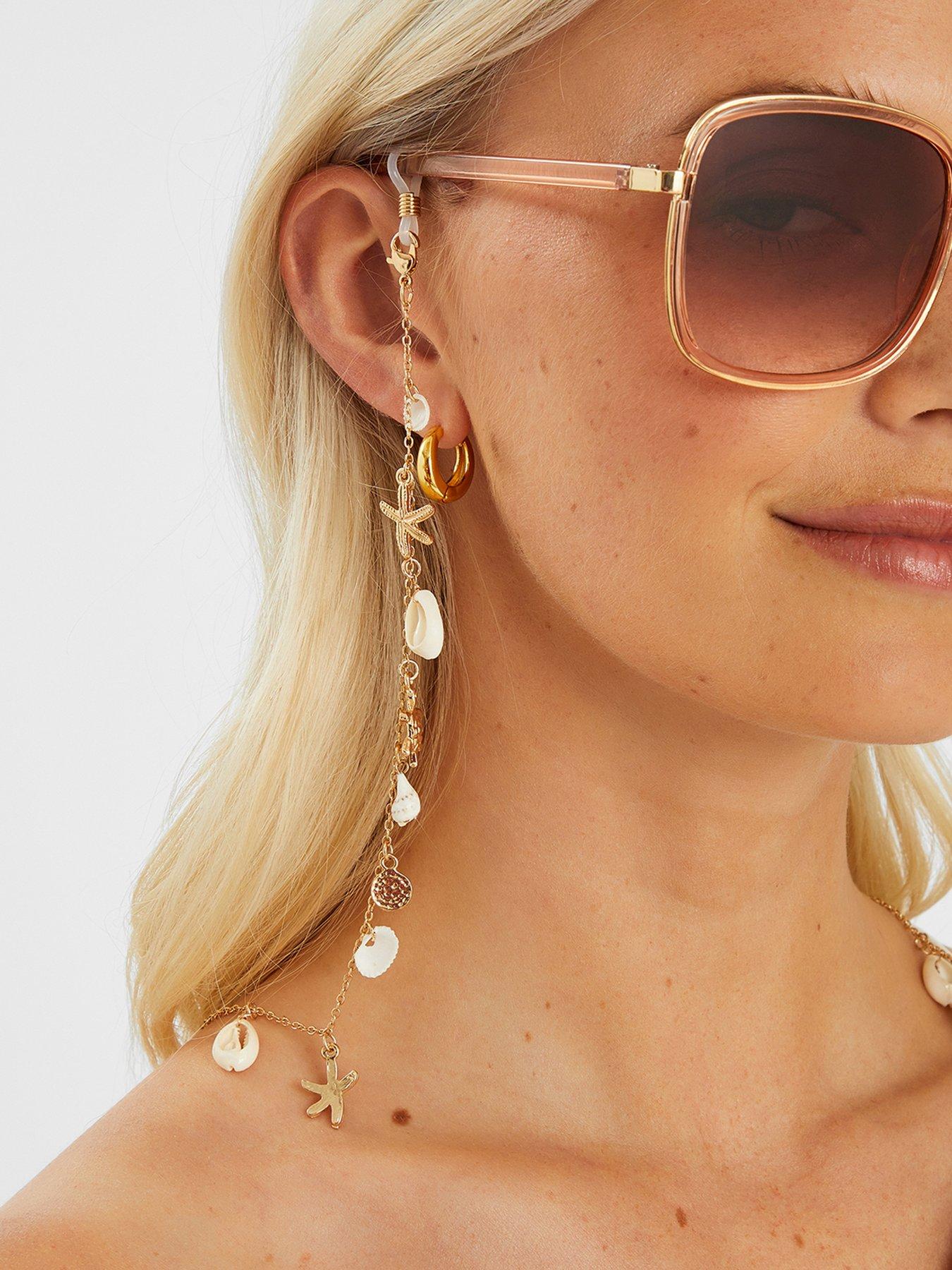 stillFront image of accessorize-beach-charm-sunglasses-chain-gold