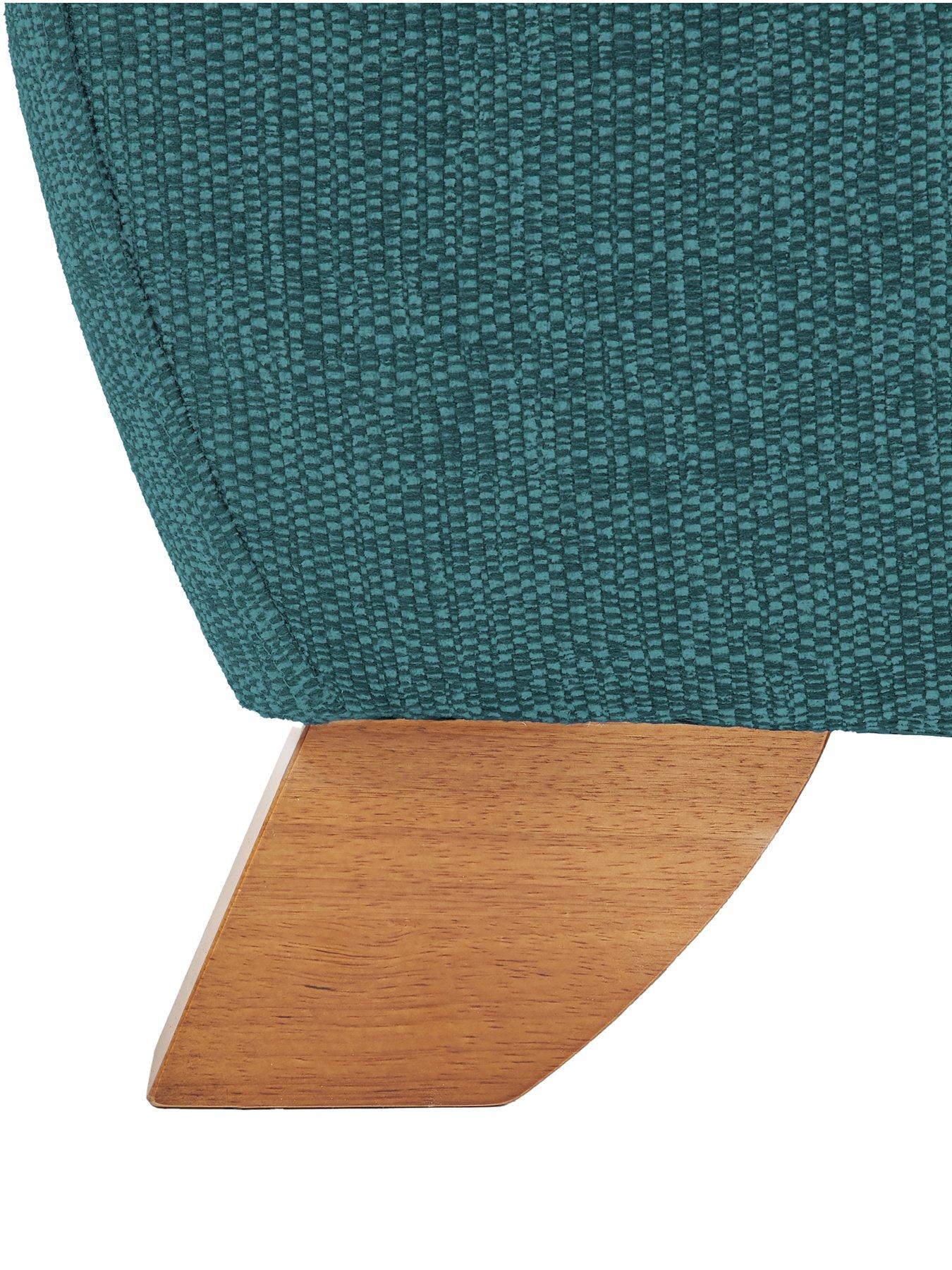Image 4 of 7 of The Very Collection Prent Fabric&nbsp;Armchair - Teal&nbsp;- Made to order in the UK&nbsp;- Made to order in the UK