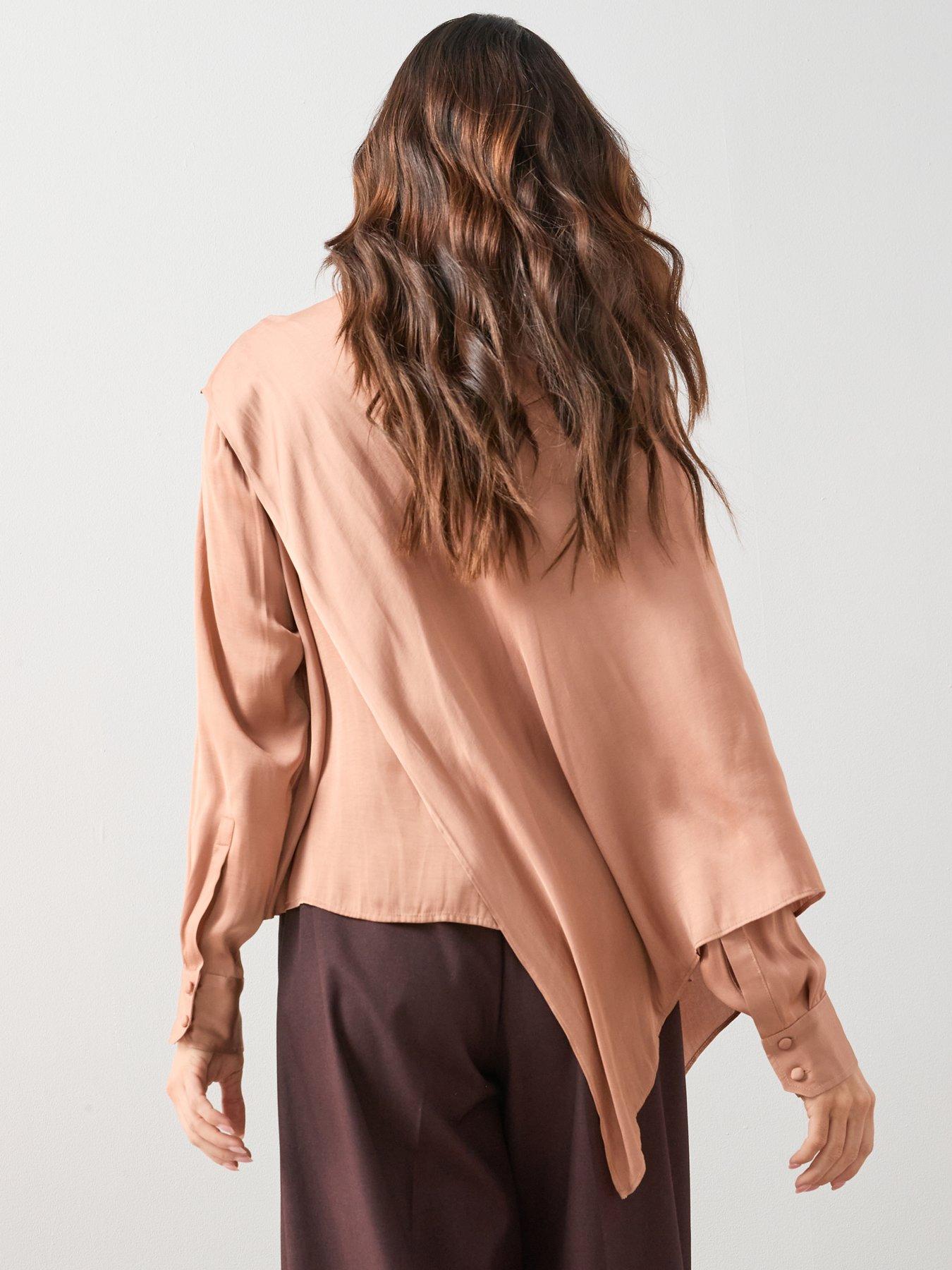 Image 2 of 6 of The Very Collection Satin Cape Blouse