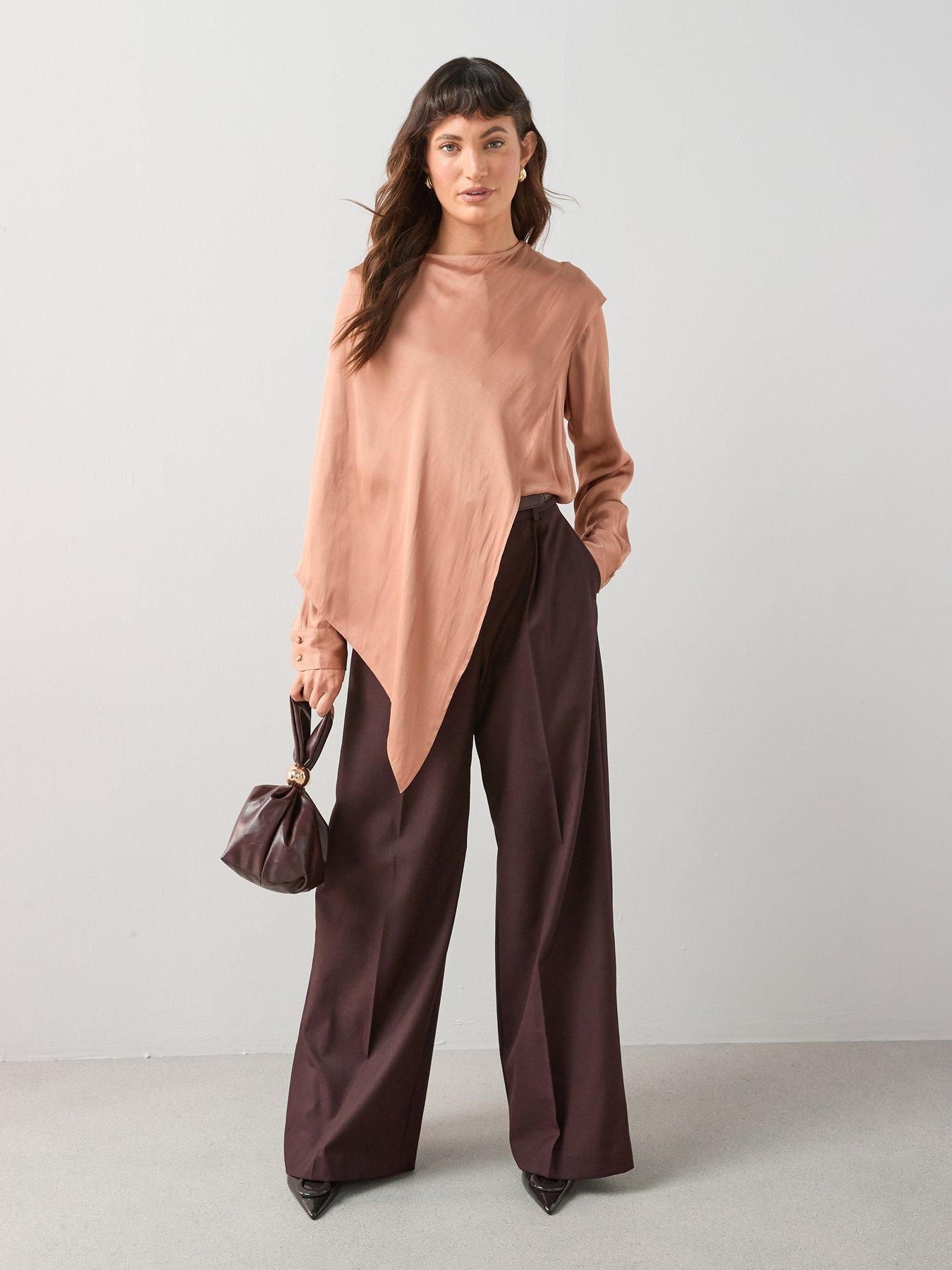 Image 3 of 6 of The Very Collection Satin Cape Blouse