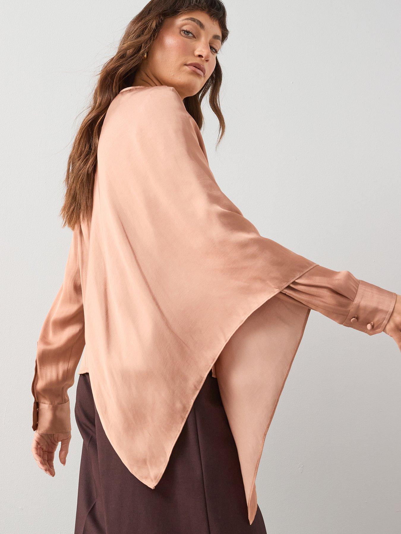 Image 4 of 6 of The Very Collection Satin Cape Blouse
