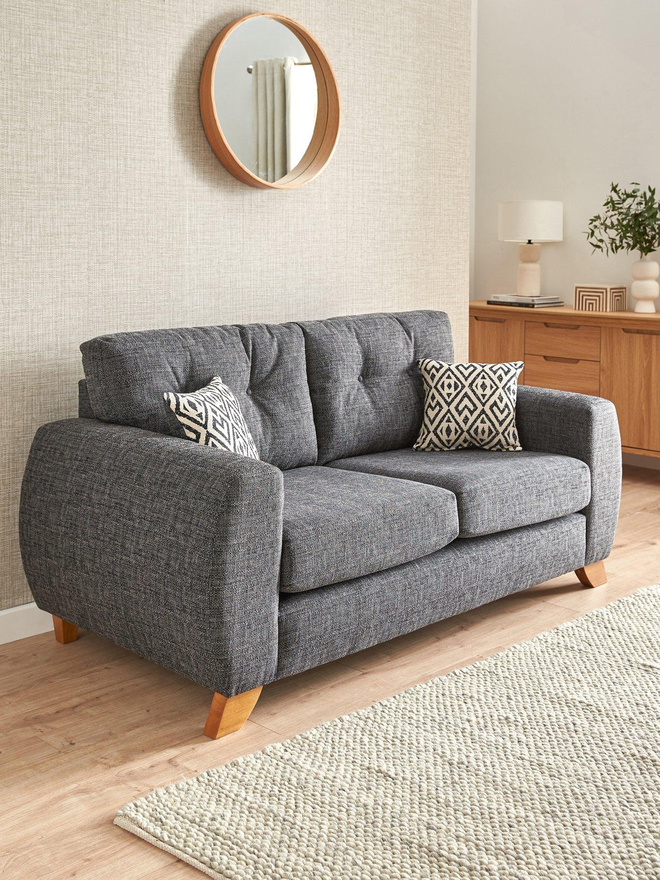 undefined Prent Fabric Armchair - Grey - Made to order in the UK