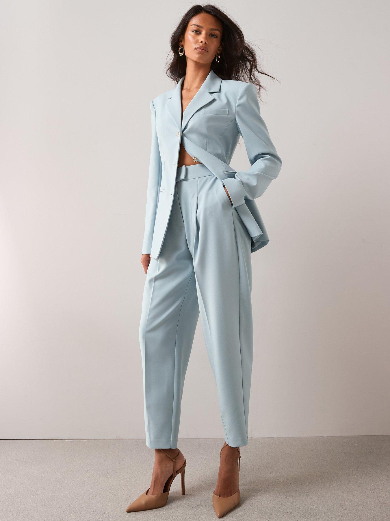 The Very Collection Barrel Leg Trousers - Light Blue