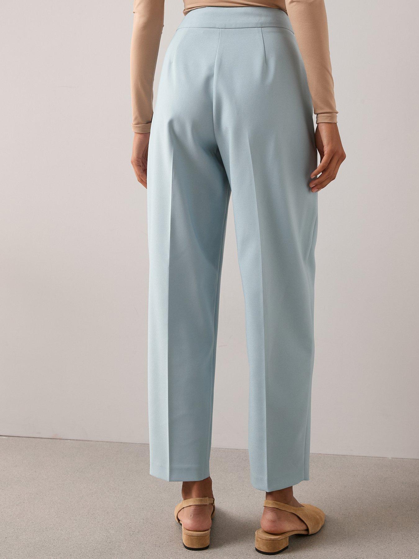  image of the-very-collection-barrel-leg-trousers-light-blue