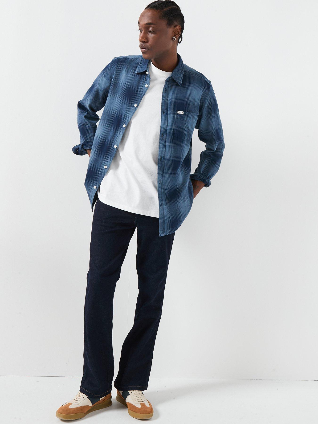 Image 3 of 6 of Wrangler Wrangler Indigo Long Sleeve Shirt