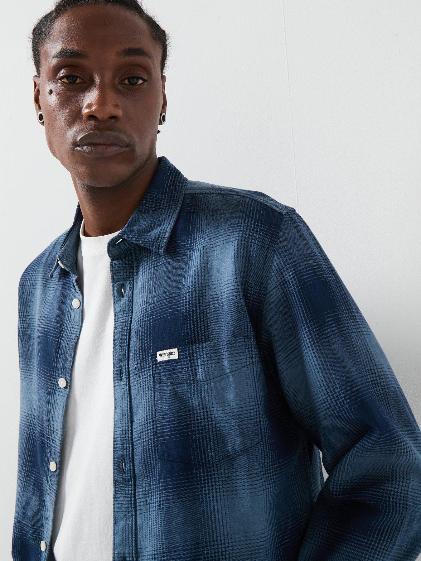 Image 4 of 6 of Wrangler Wrangler Indigo Long Sleeve Shirt