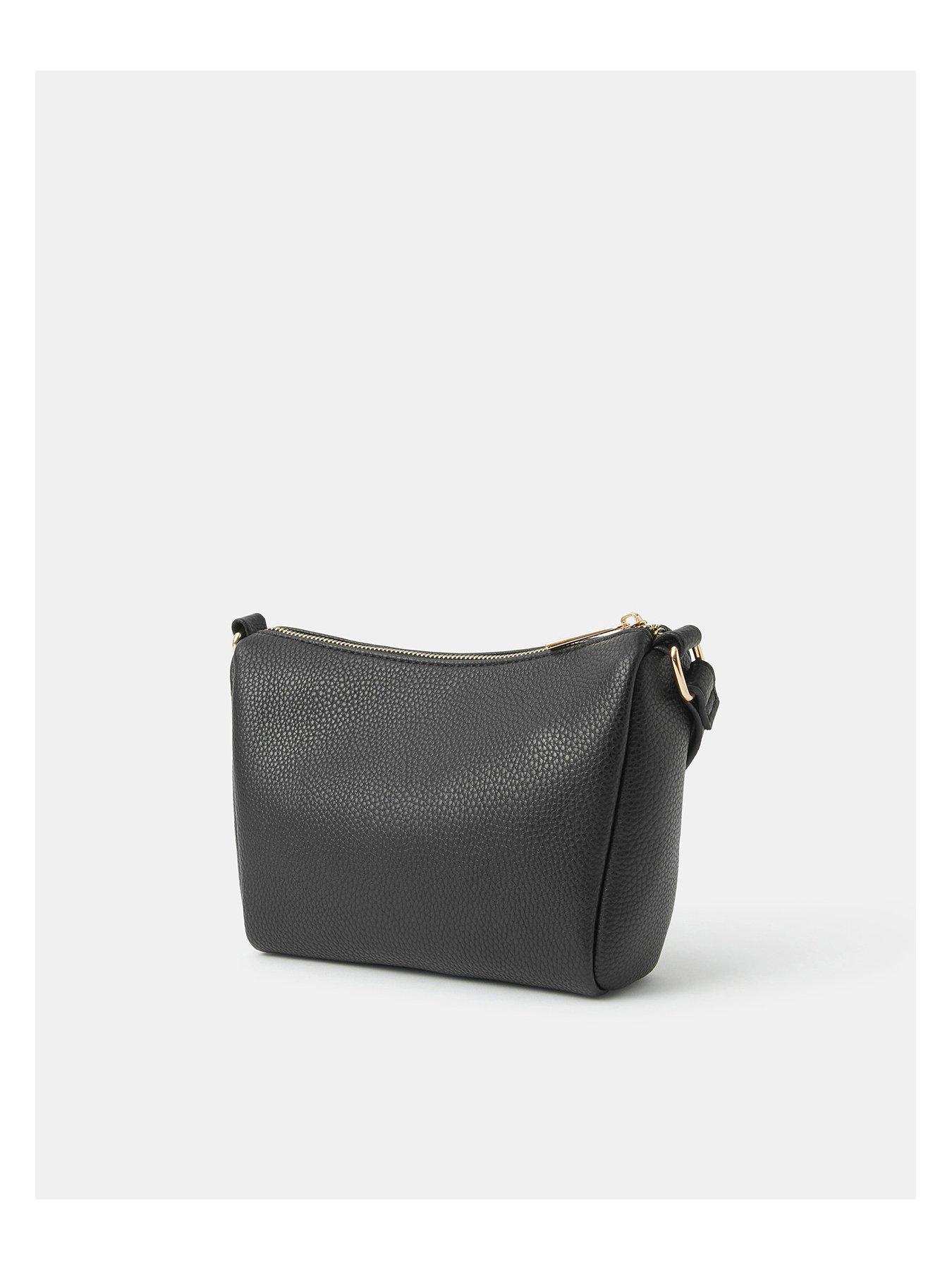 Image 3 of 5 of Accessorize Zip Front Crossbody Bag - Black