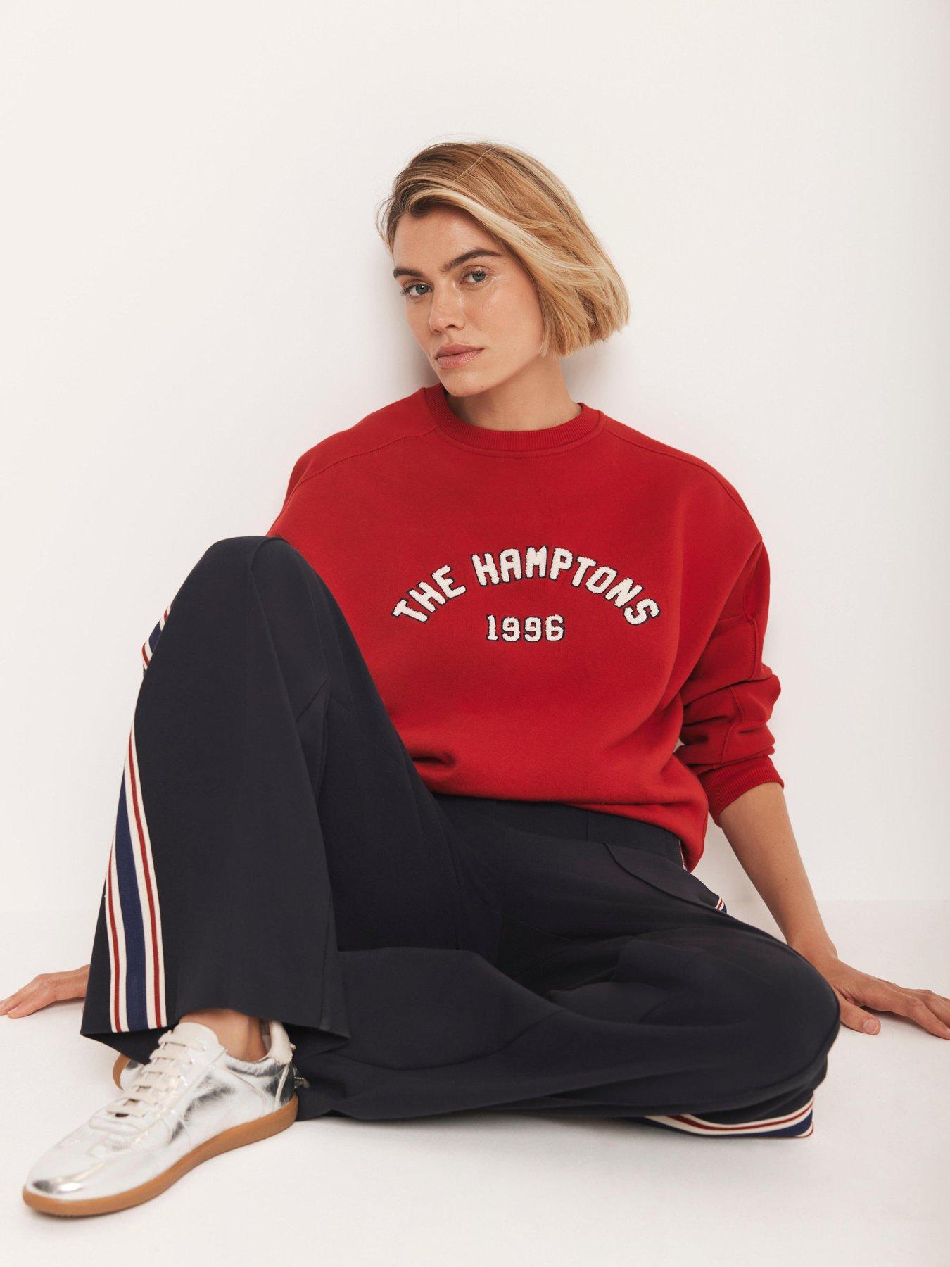 Image 1 of 6 of Mint Velvet Hamptons Sweatshirt - Red