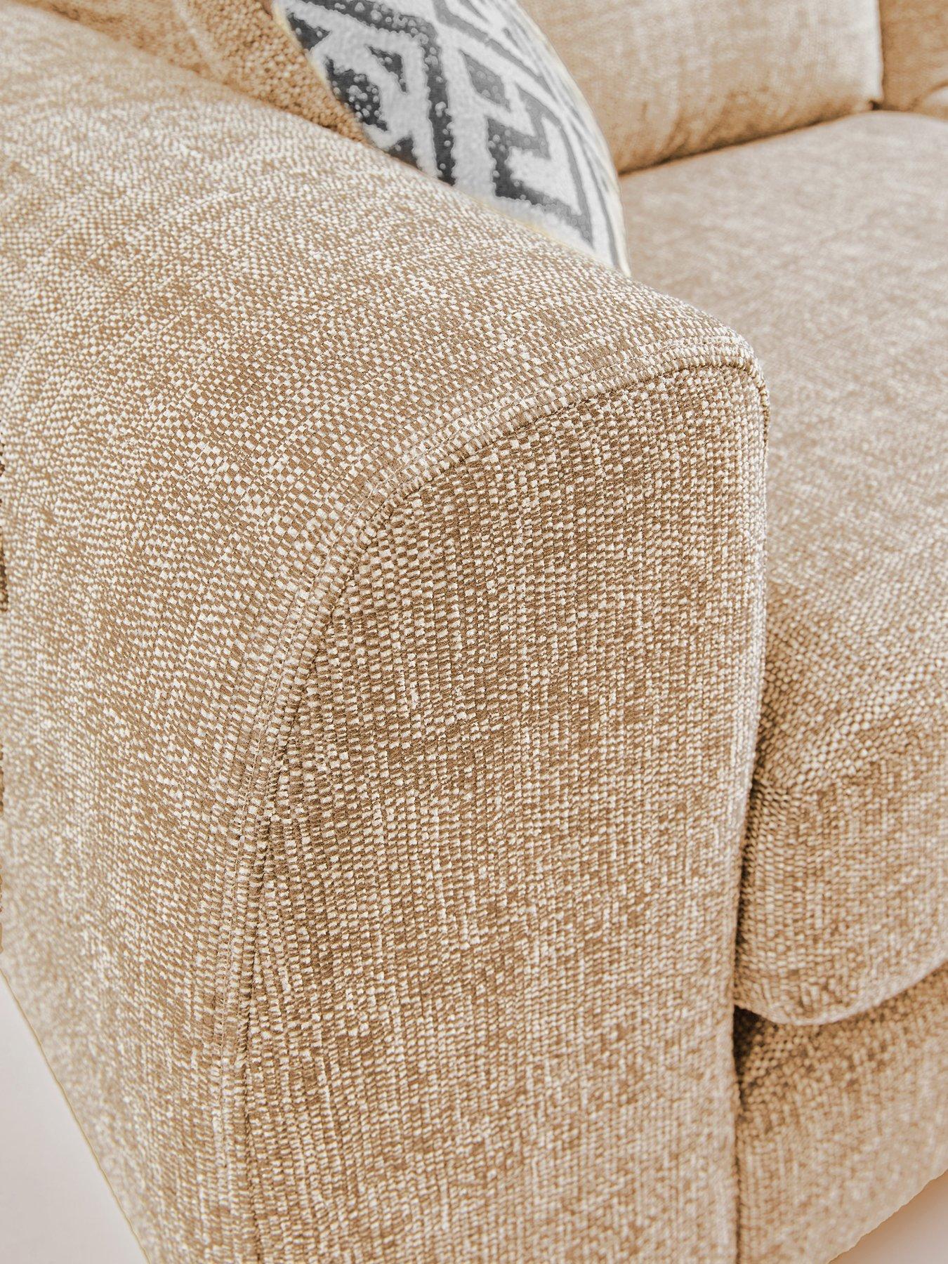 Image 5 of 7 of The Very Collection Prent Fabric 2 Seater Sofa - Natural - Made to order in the UK
