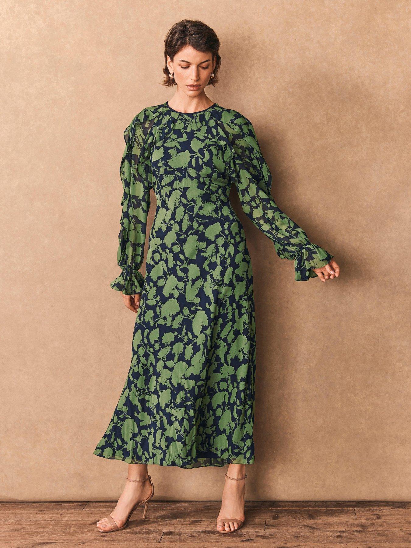 Mint Velvet Floral Print Dress - Green | Littlewoods