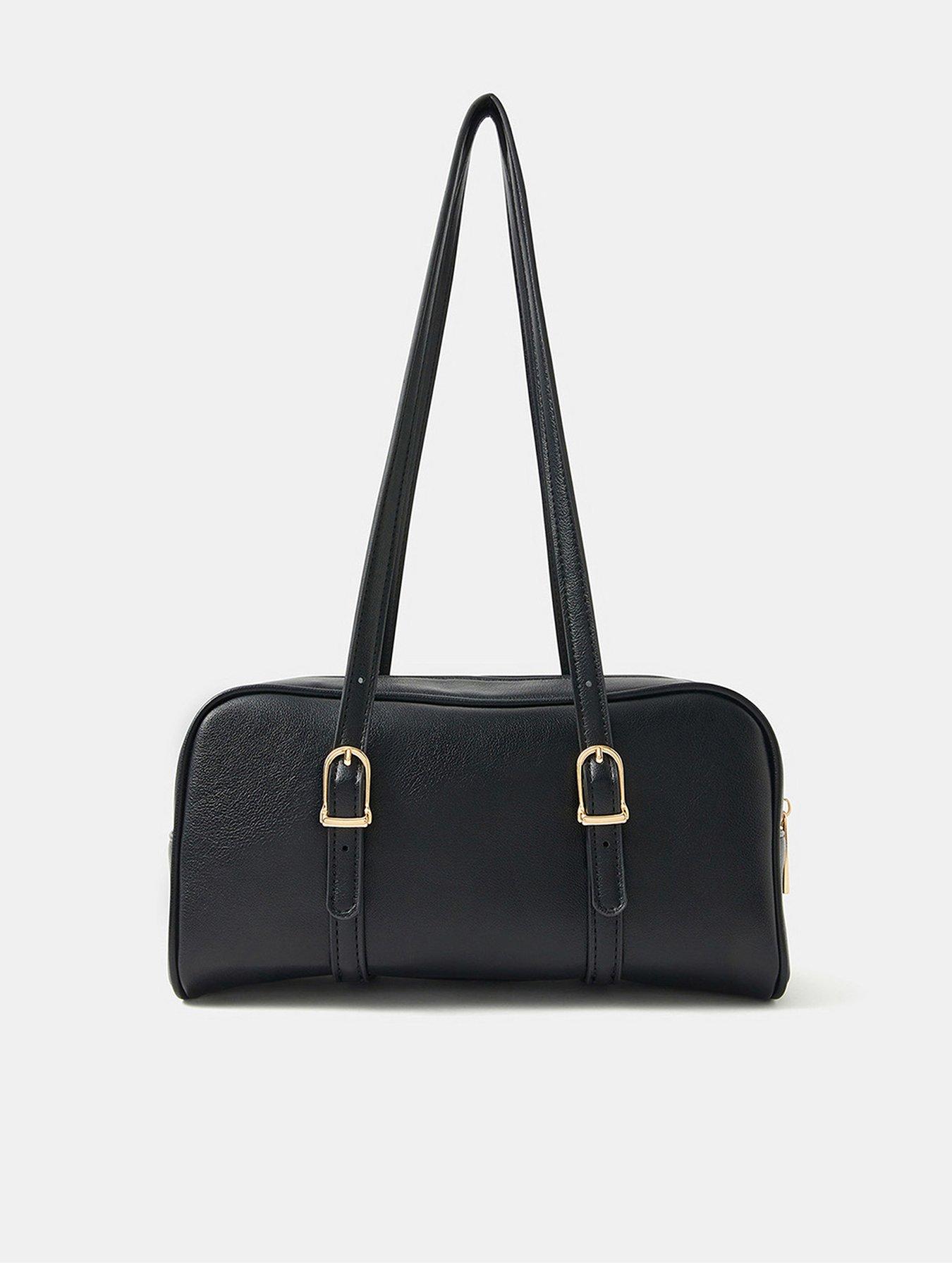 undefined Buckle Strap Bowler Bag - Black