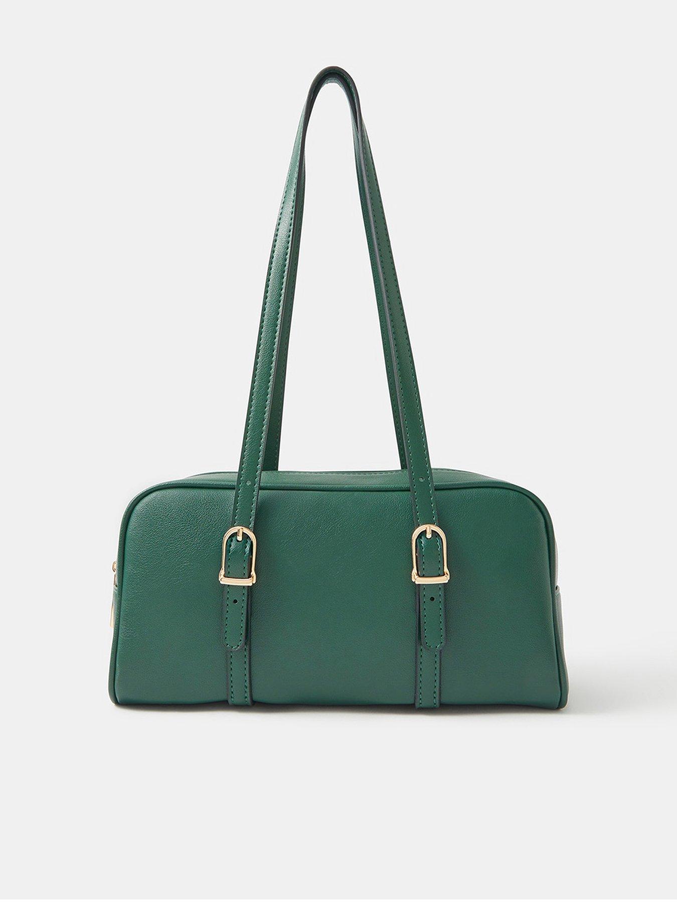 undefined Buckle Strap Bowler Bag - Green