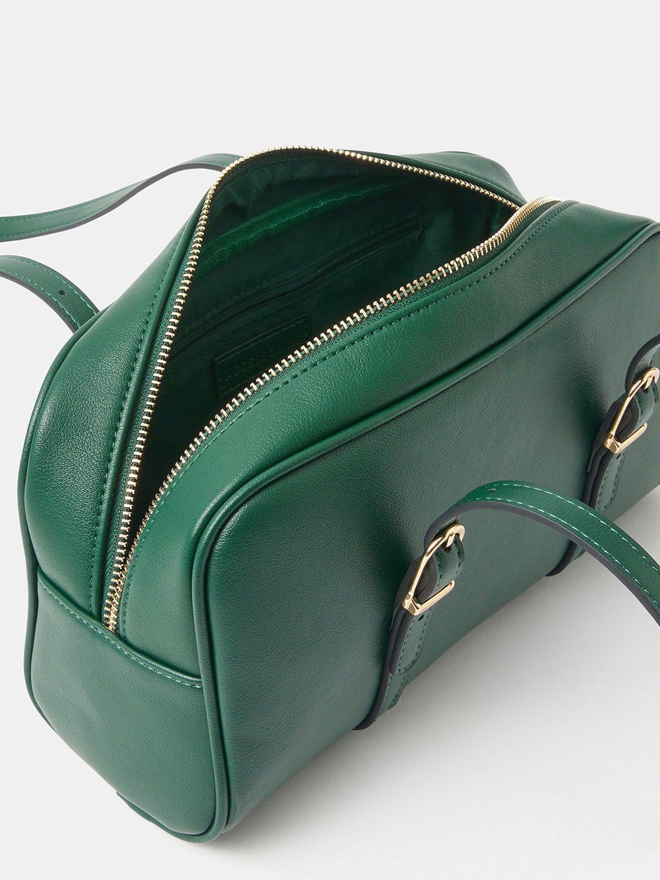 Image 4 of 5 of Accessorize Buckle Strap Bowler Bag - Green