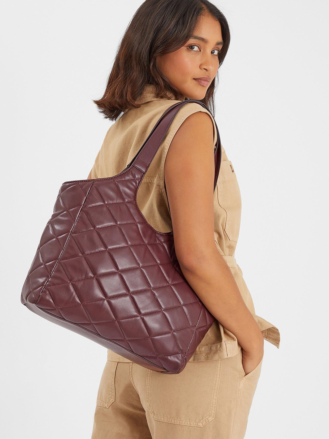 Image 2 of 5 of Accessorize Quilted Shoulder Bag - Red