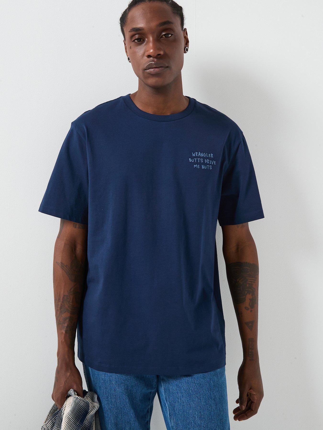 undefined Wrangler Embroidery Short Sleeve Back Print T-shirt