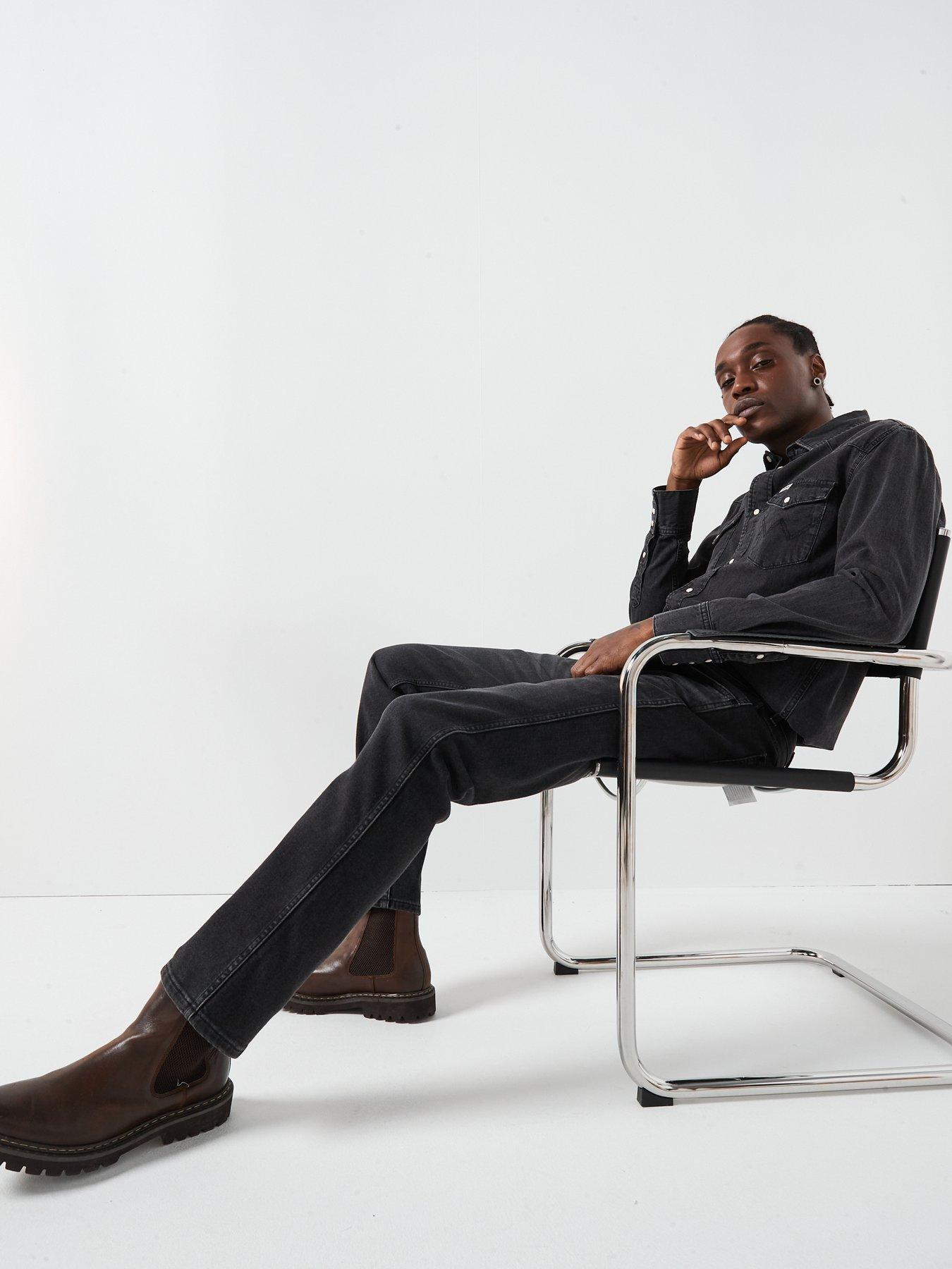 Image 5 of 6 of Wrangler Greensboro 5 Pocket Regular Straight Fit Jean - Black